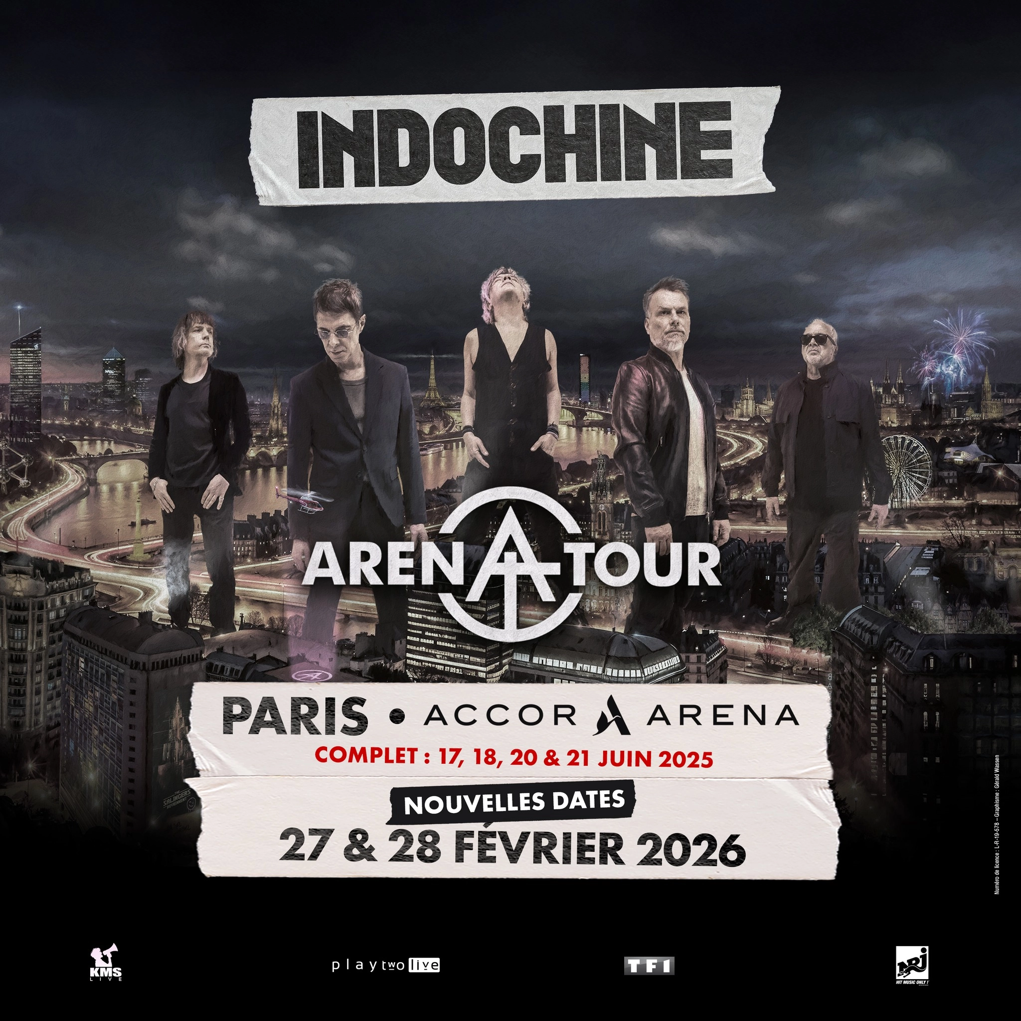 Billets Indochine (Accor Arena - Paris)