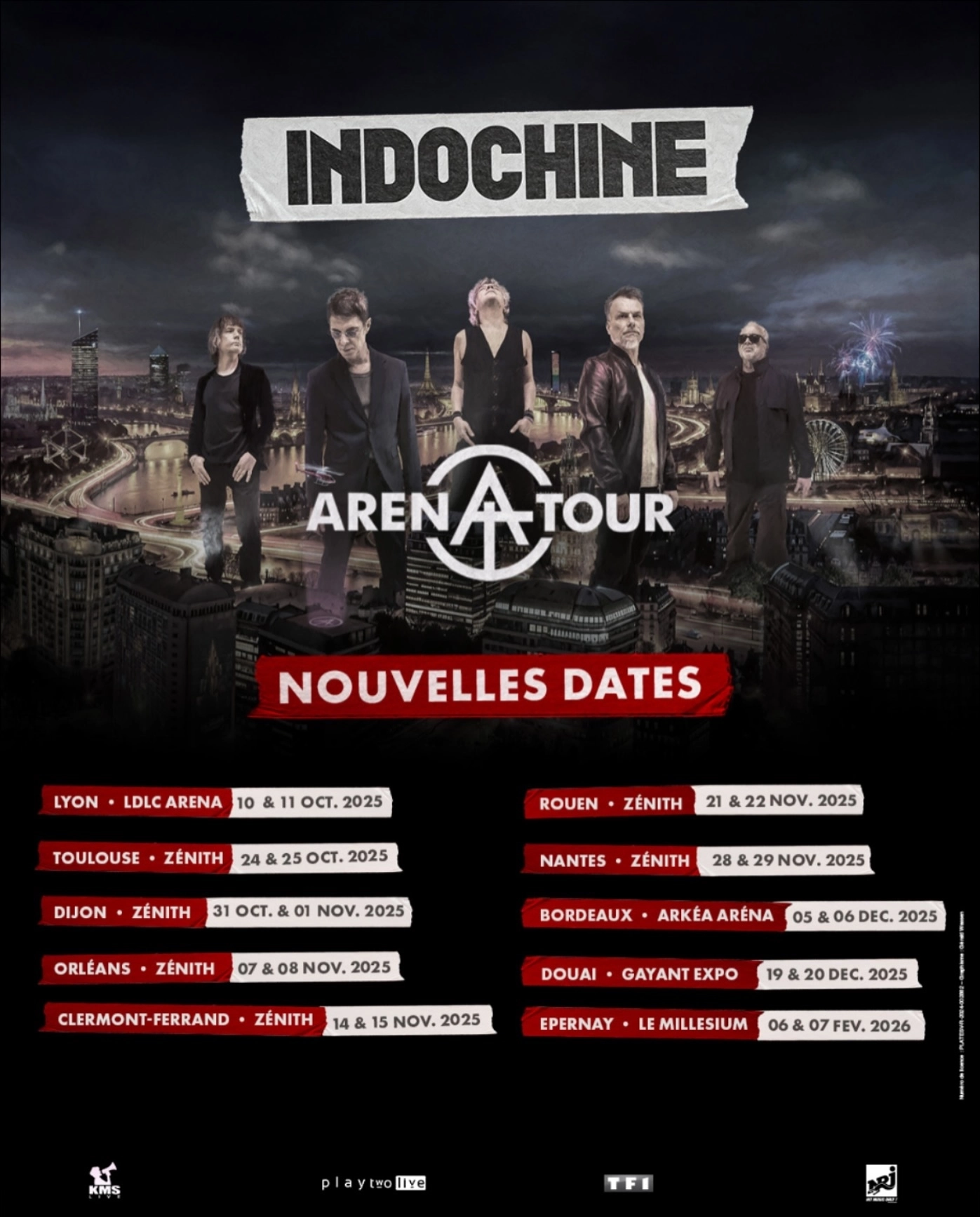 Indochine en Arena Orléans Tickets