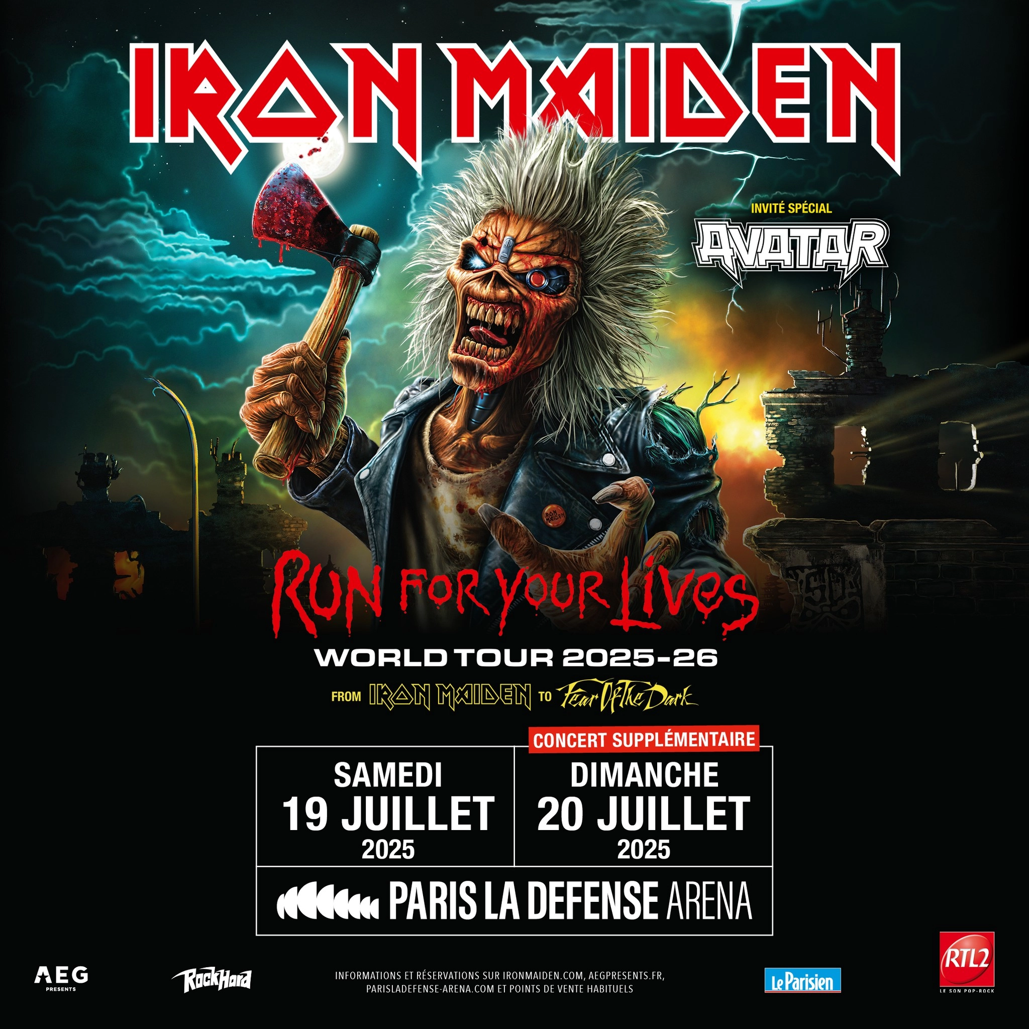 Billets Iron Maiden (Paris La Defense Arena - Paris)