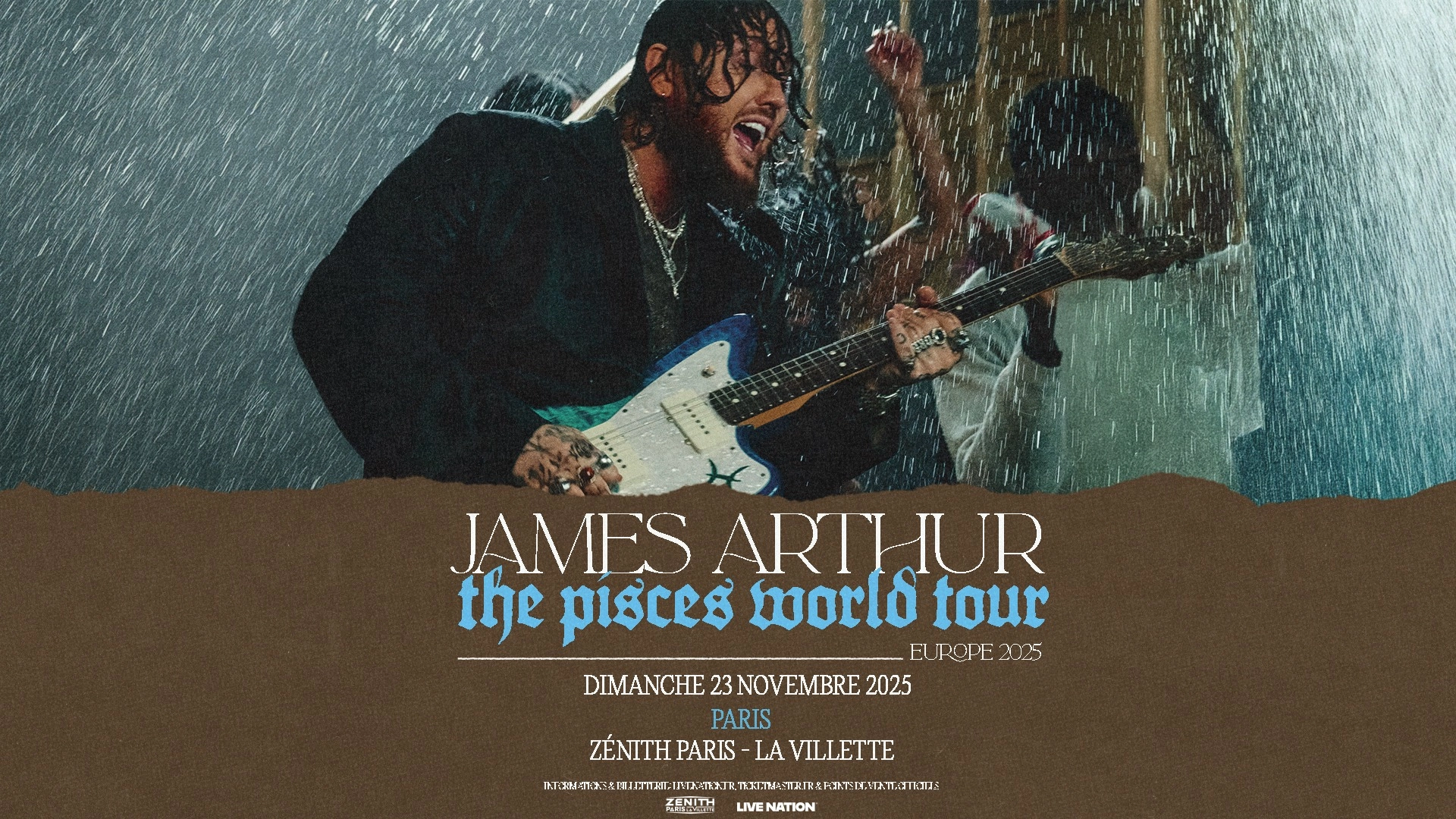 Billets James Arthur (Zenith Paris - Paris)