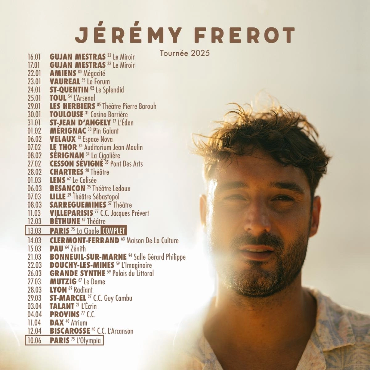 Jeremy Frerot en Auditorium Hotel Eden Tickets