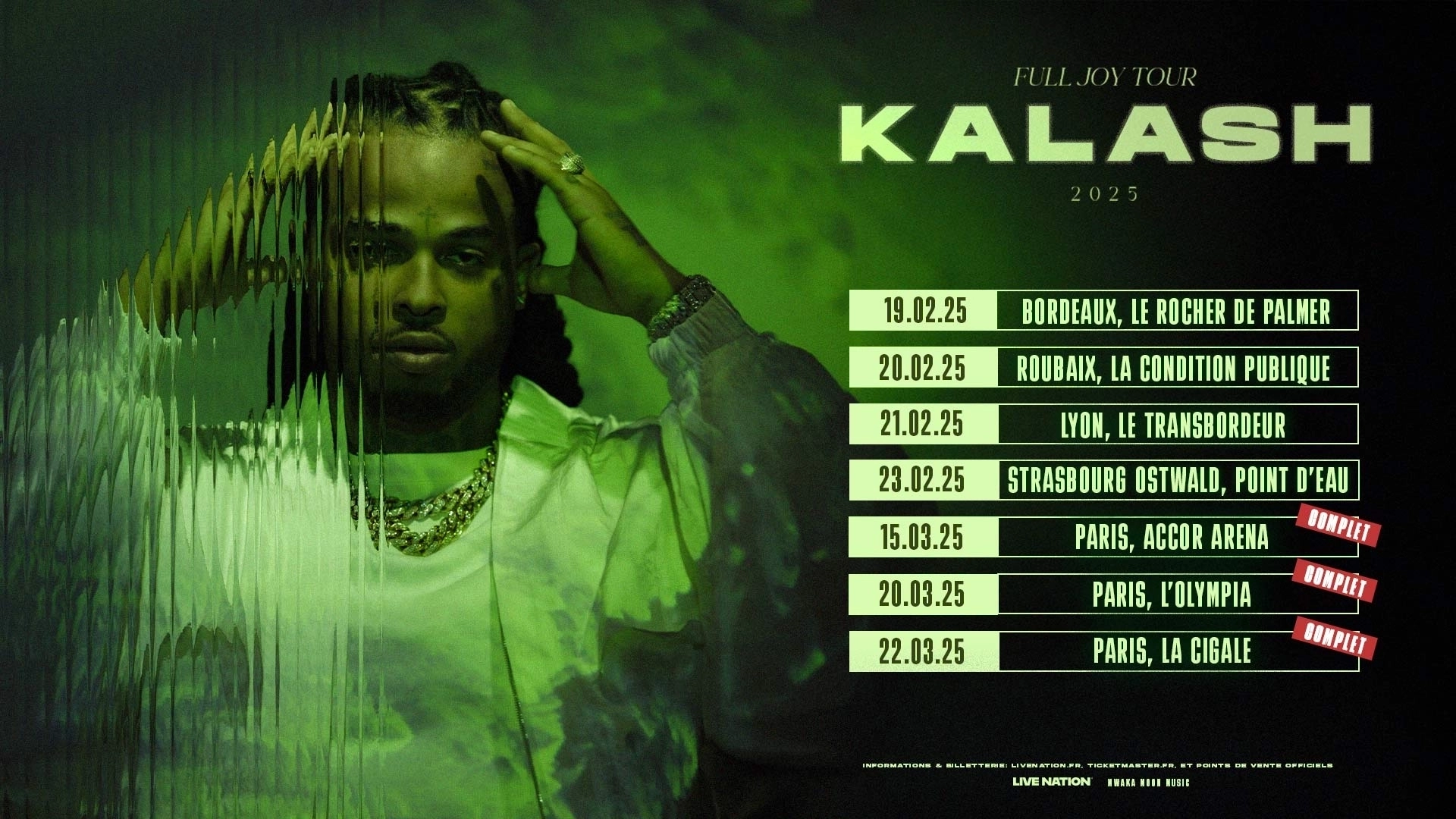 Billets Kalash (Le Transbordeur - Villeurbanne)