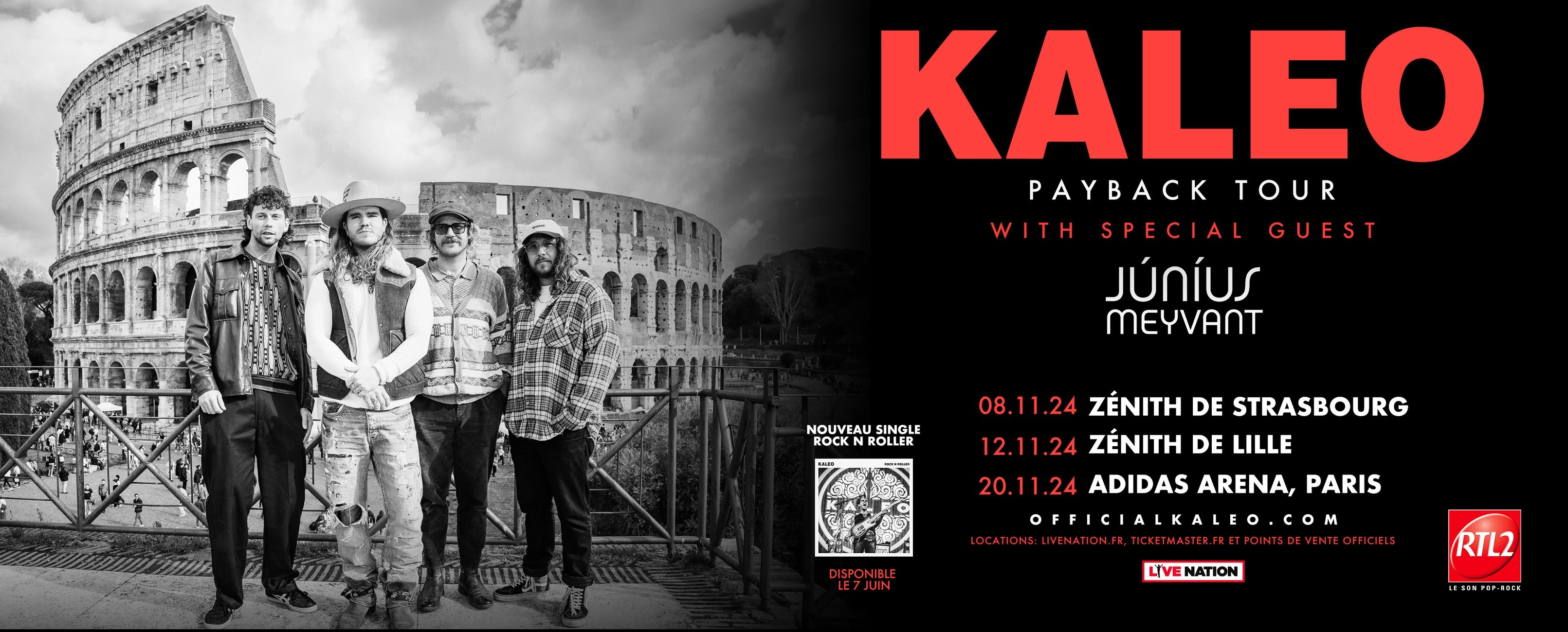 Billets Kaleo (Adidas Arena - Paris)