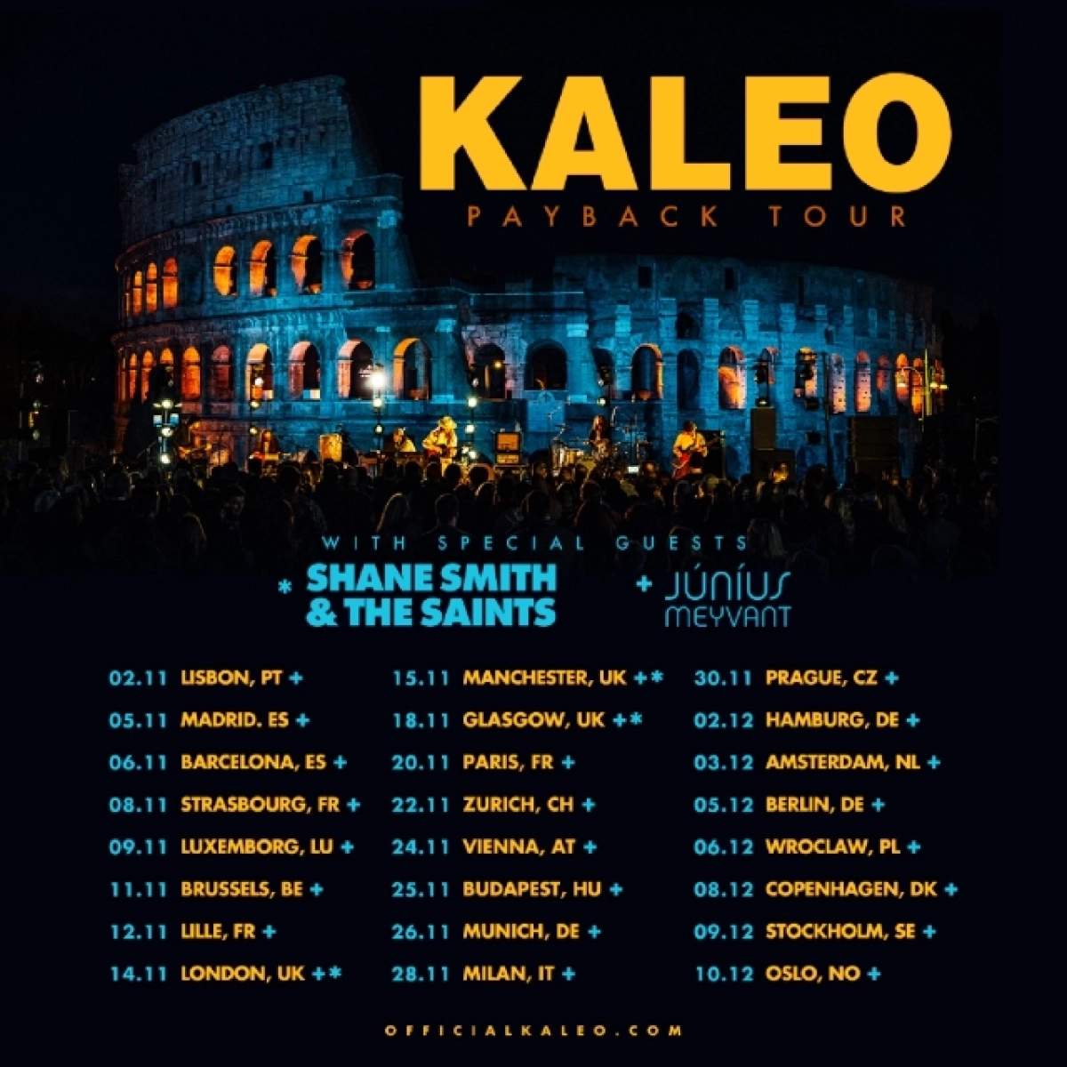 Billets Kaleo - Payback Tour (Sentrum Scene - Oslo)