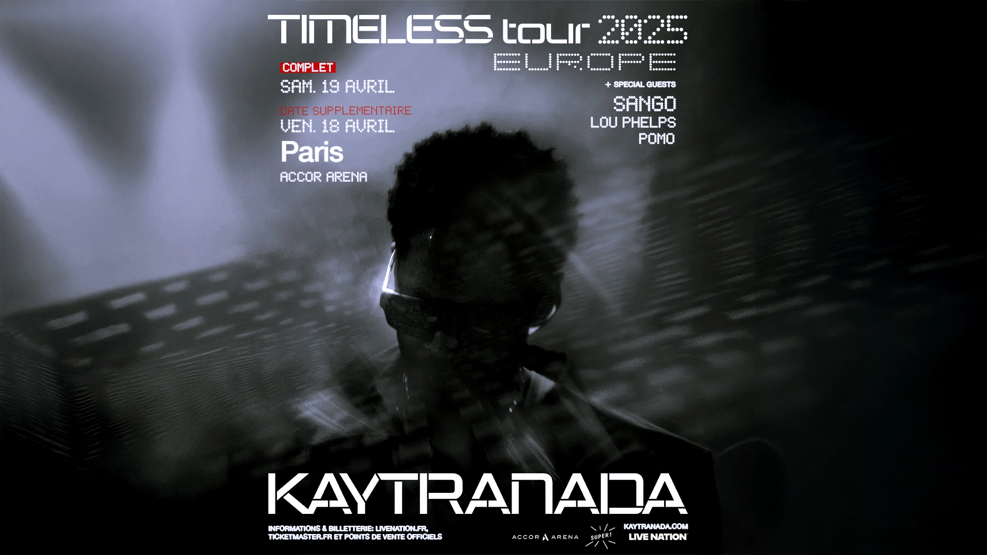 Billets Kaytranada (Accor Arena - Paris)