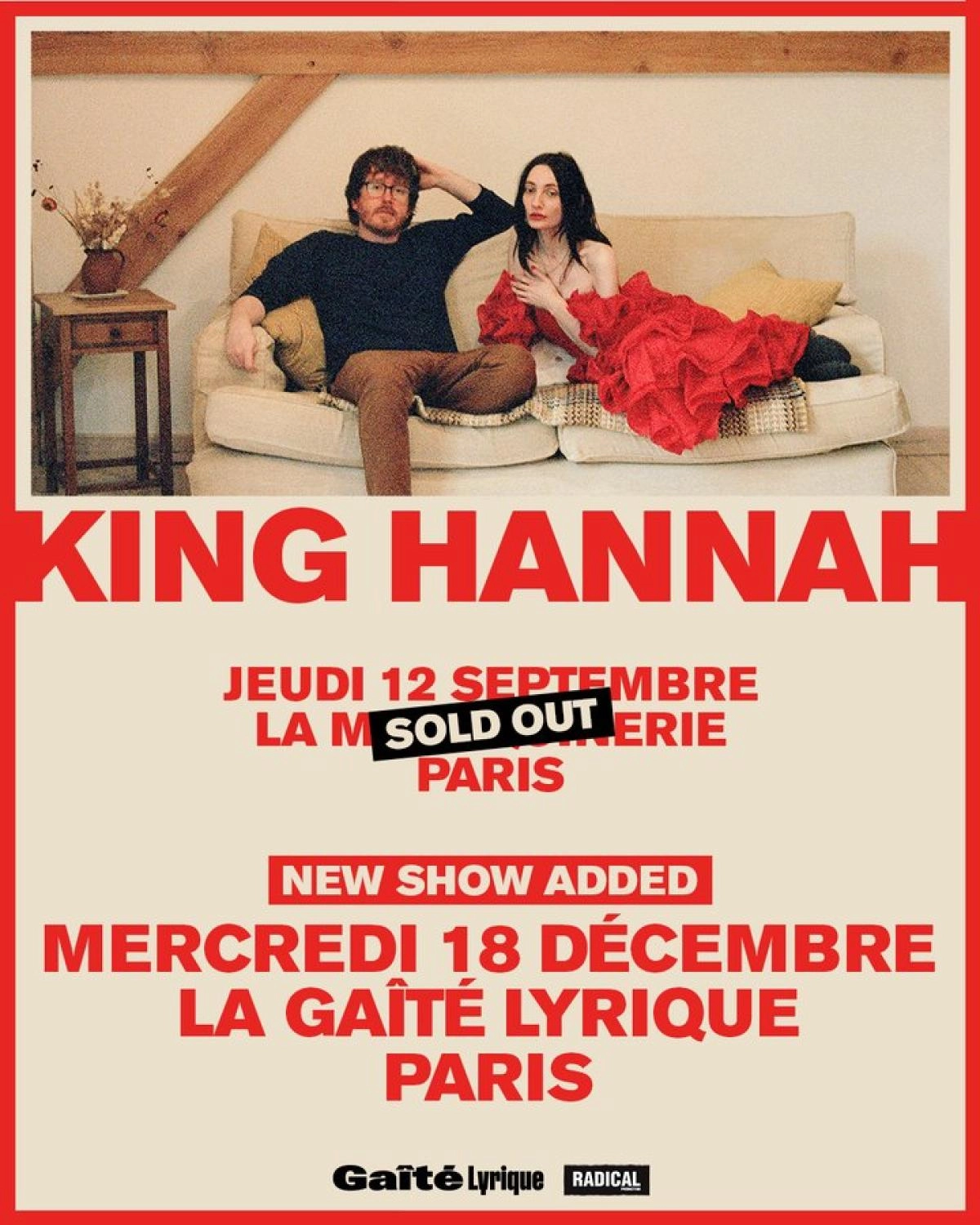 Billets King Hannah (La Gaité Lyrique - Paris)