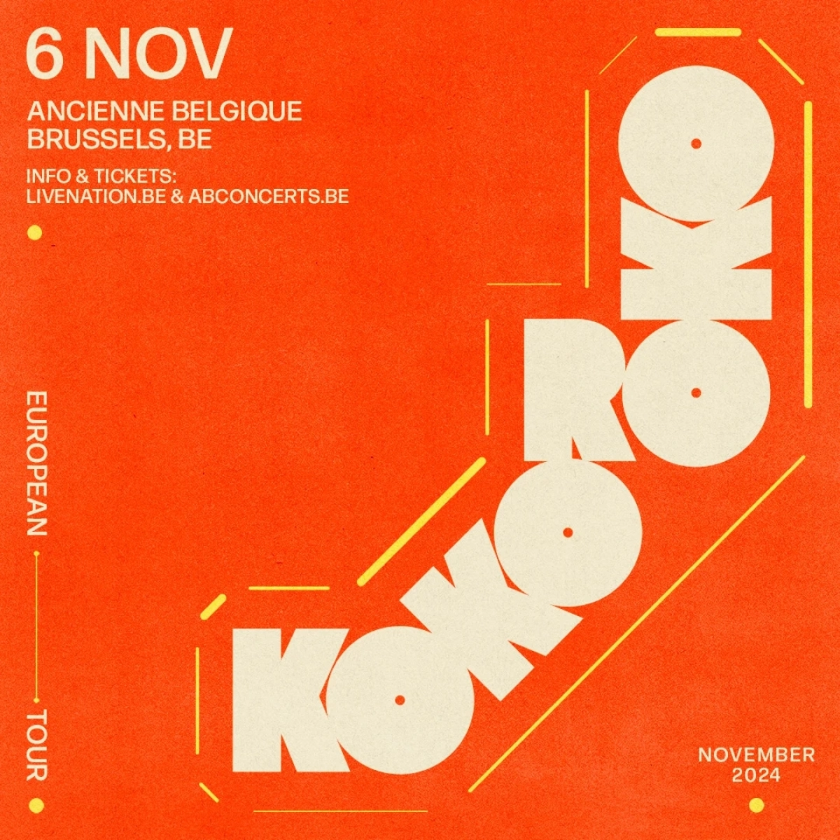 Billets Kokoroko (Ancienne Belgique - Bruxelles)