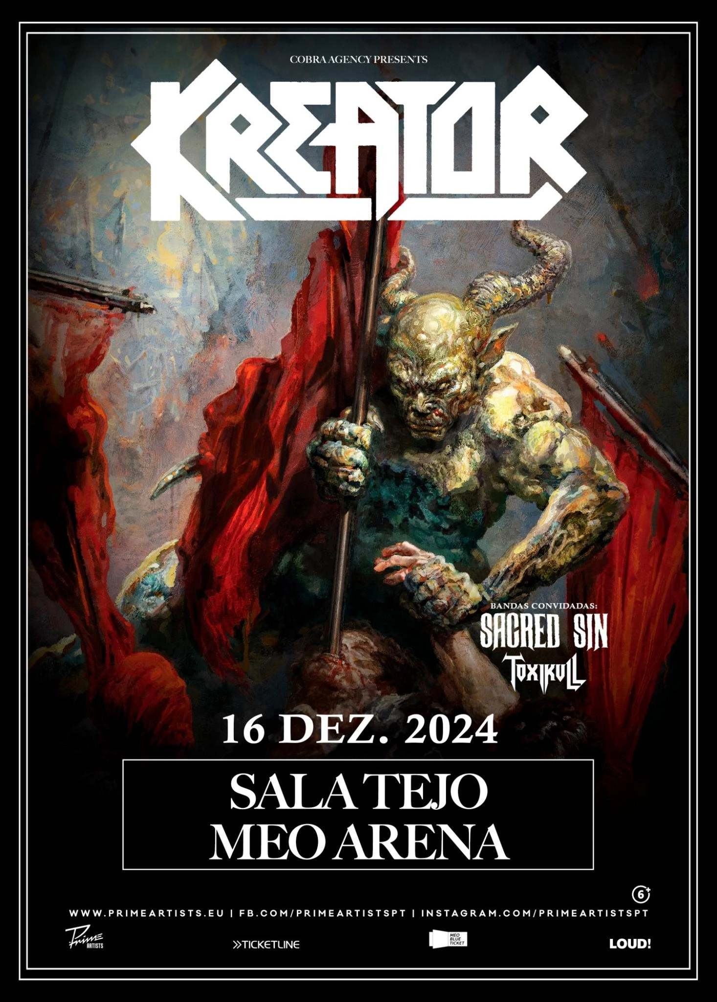 Billets Kreator - Sacred Sin - Toxikull (Altice Arena - Lisbonne)