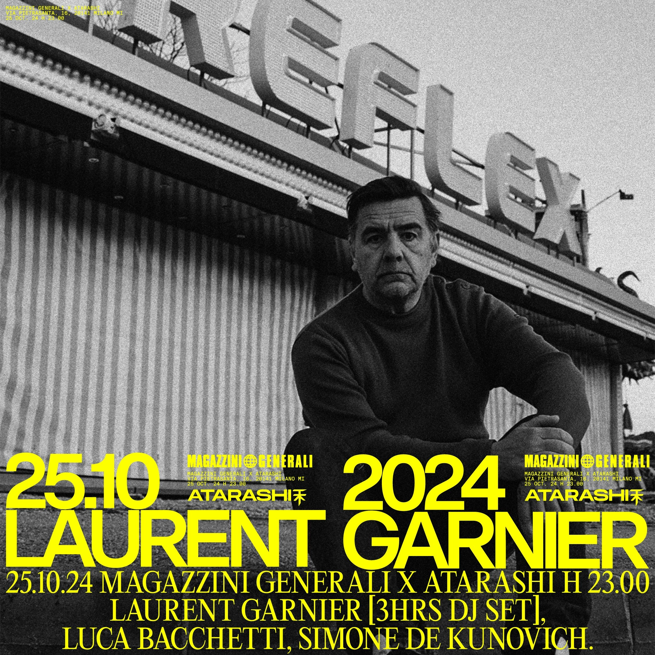 Laurent Garnier at Magazzini Generali Tickets