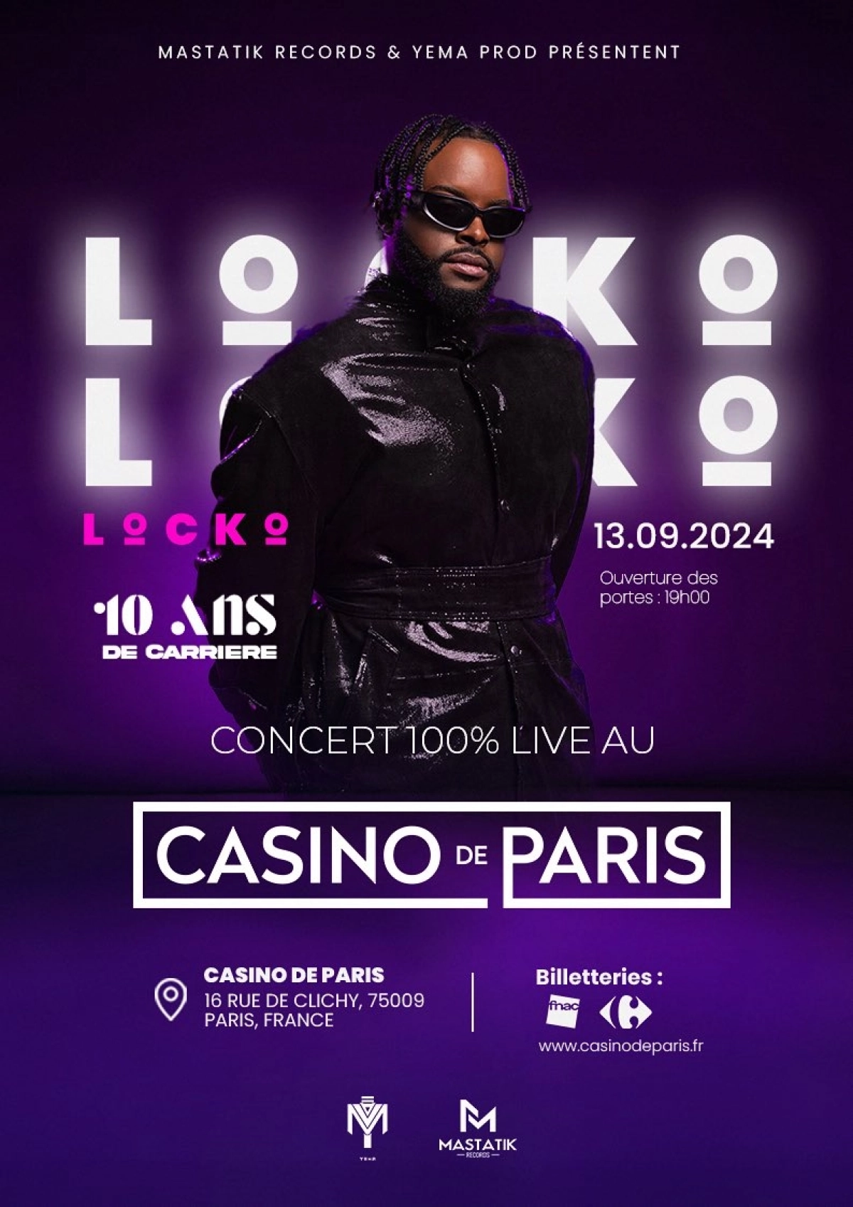 Locko en Casino de Paris Tickets