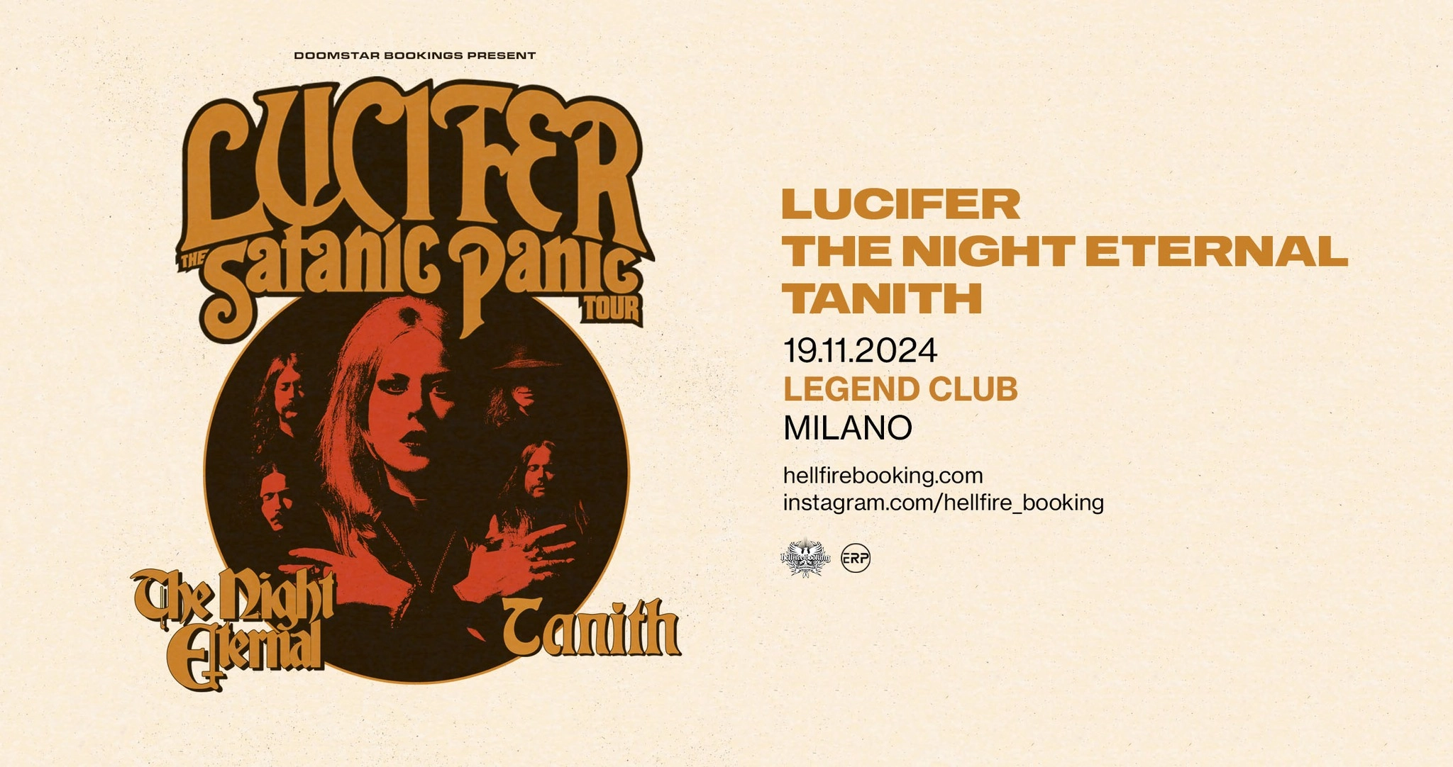 Lucifer - The Night Eternal - Tanith at Legend Club Milano Tickets