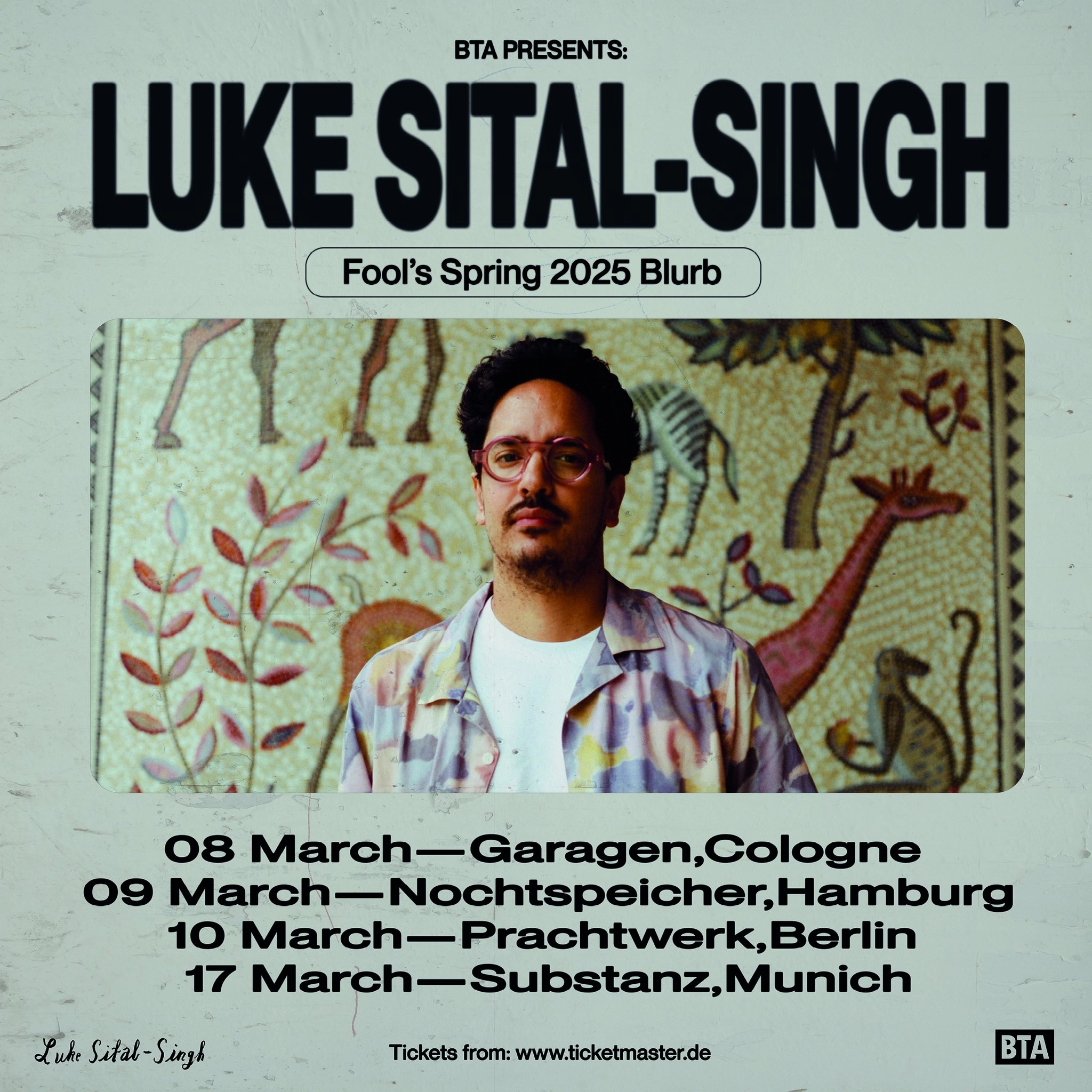 Luke Sital-Singh at Nochtwache Hamburg Tickets