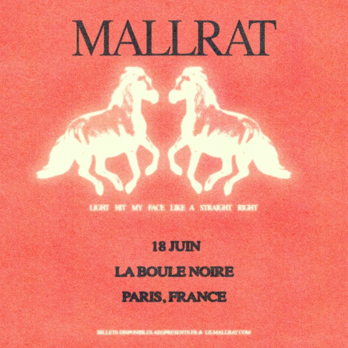 Billets Mallrat (La Boule Noire - Paris)