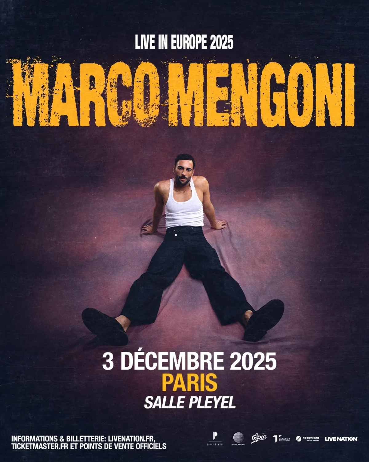 Billets Marco Mengoni (Salle Pleyel - Paris)