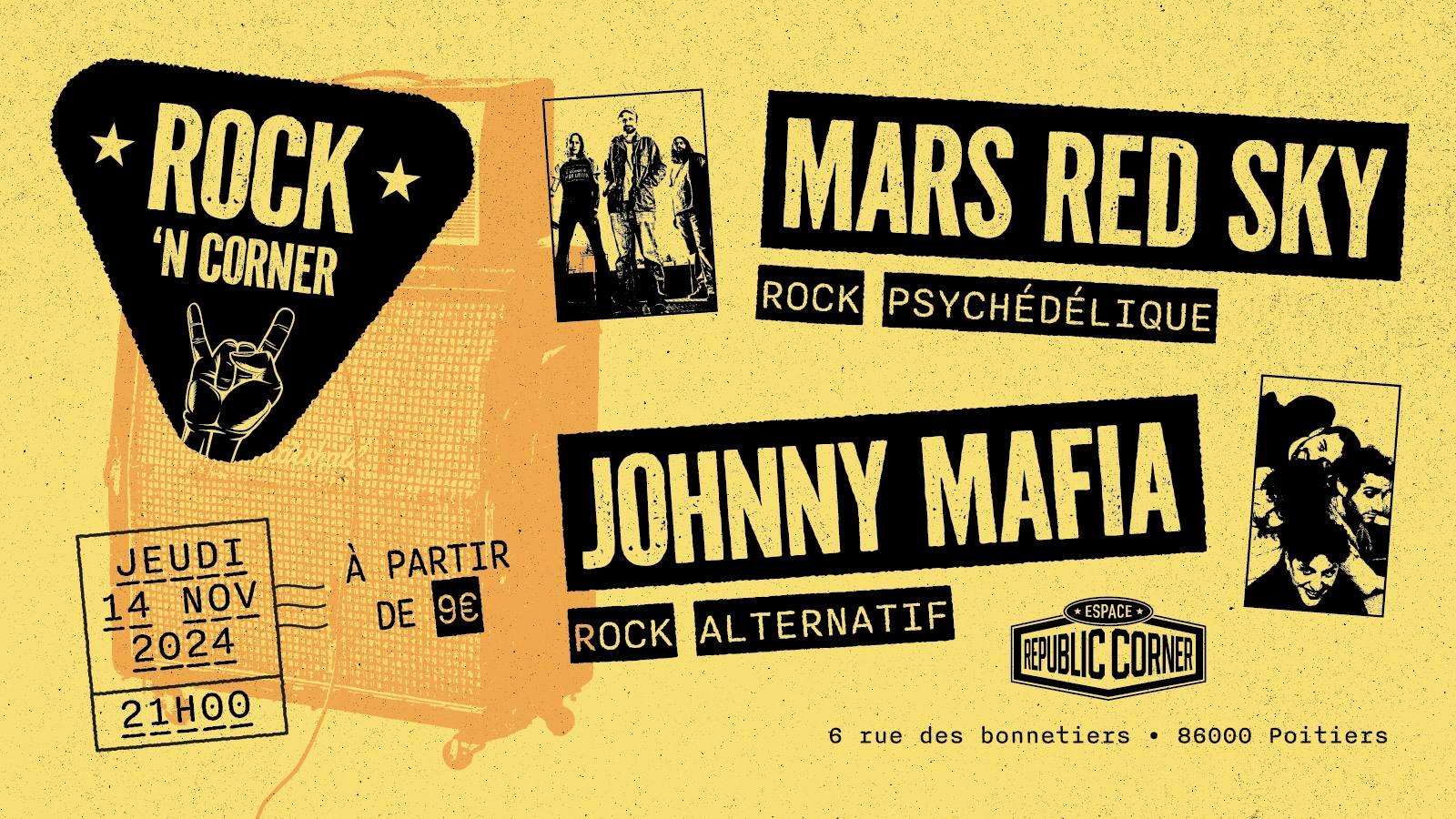 Mars Red Sky - Johnny Mafia at Espace Republic Corner Tickets