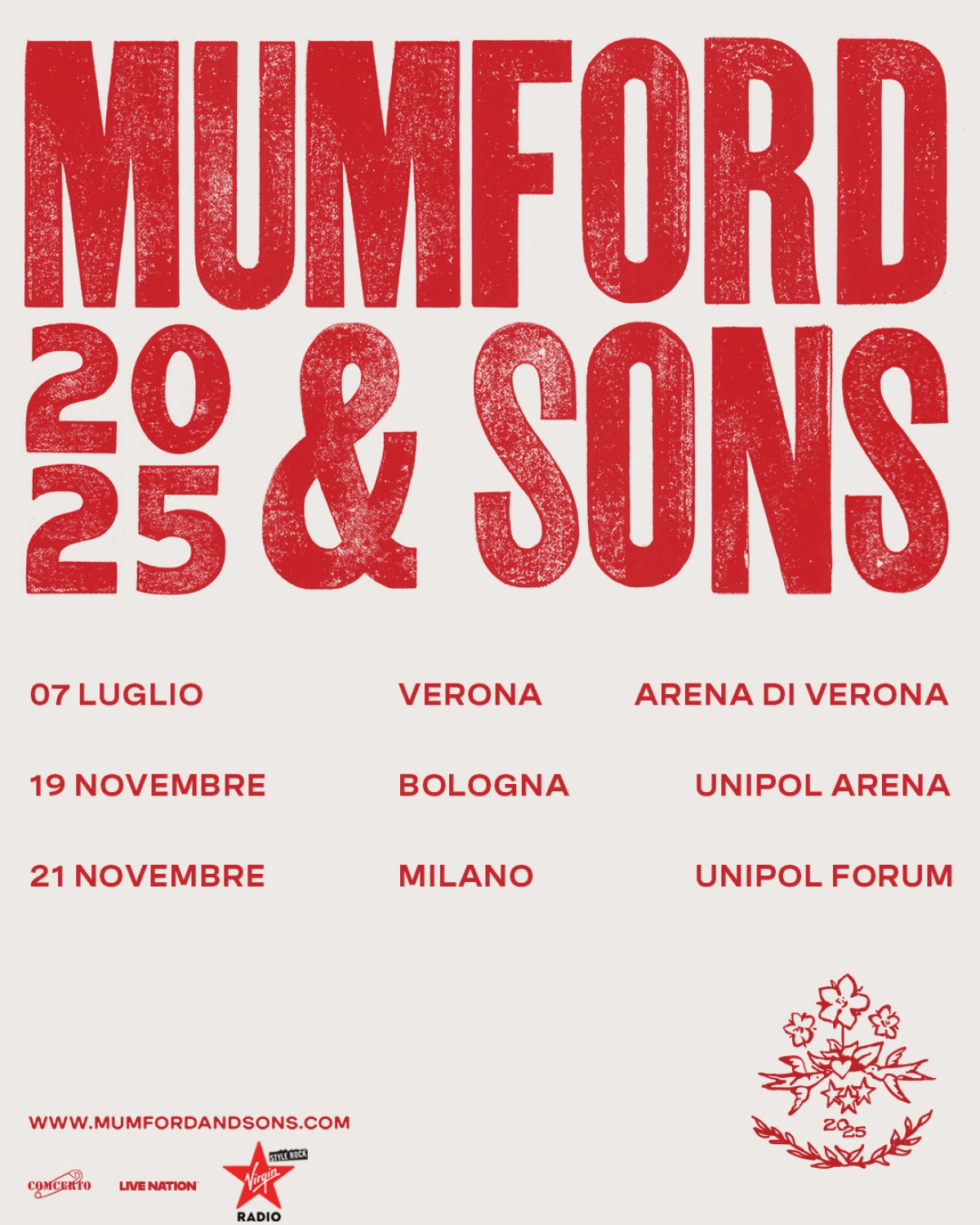 Mumford and Sons en Arena di Verona Tickets