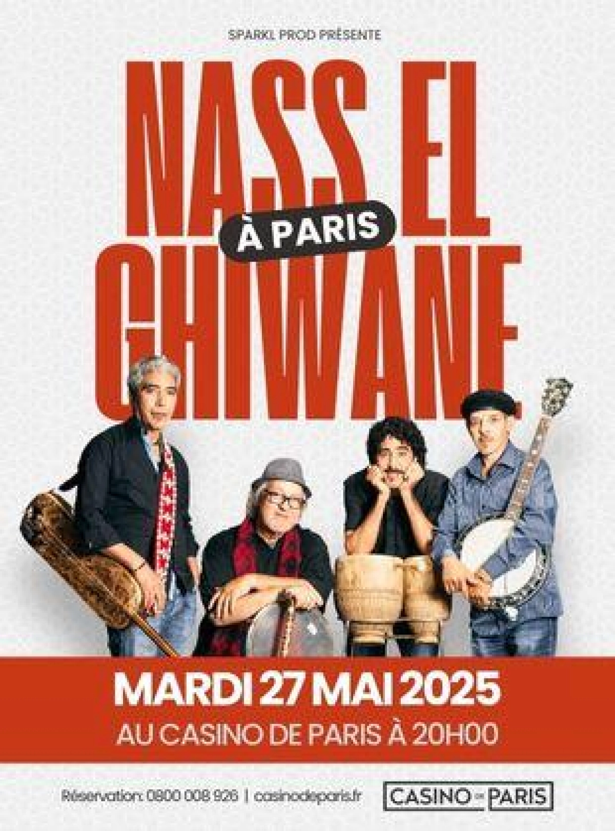 Nass El Ghiwane at Casino de Paris Tickets