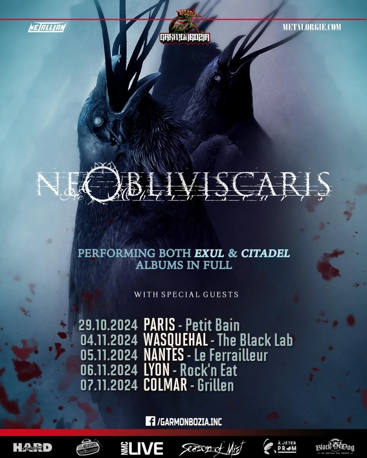 Ne Obliviscaris al Le Grillen Tickets