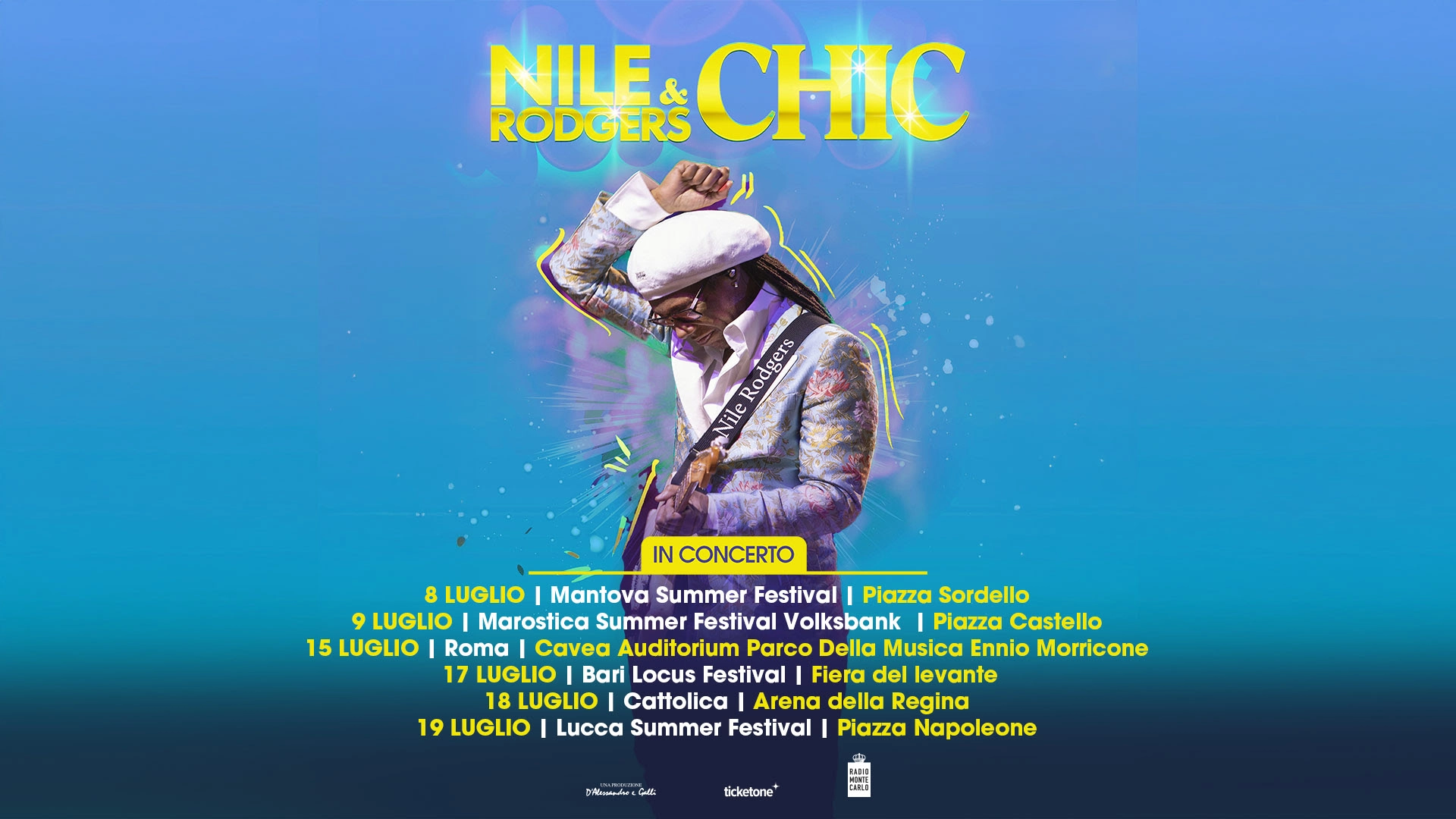 Nile Rodgers and Chic al Piazza Castello Marostica Tickets