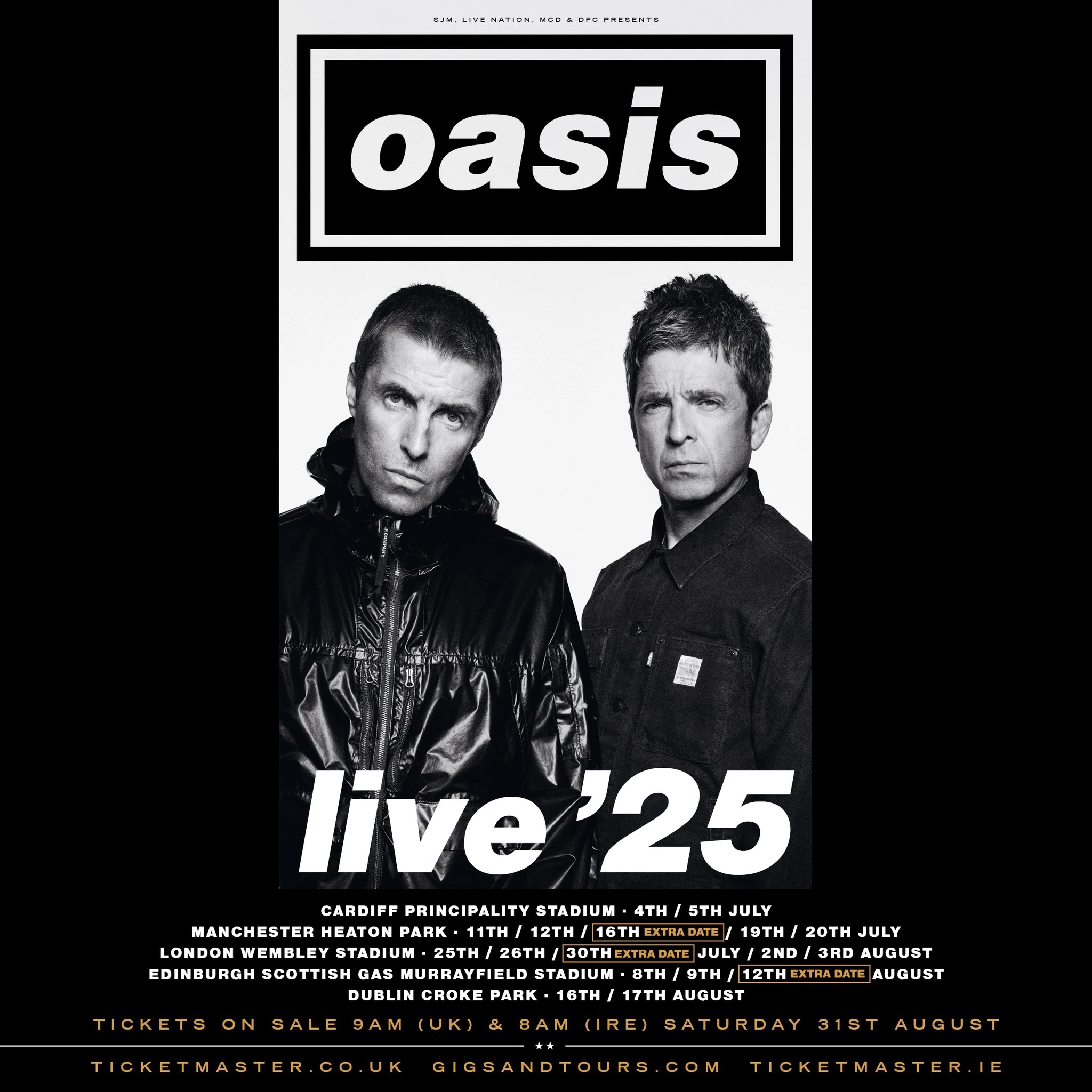 Oasis at Murrayfield Stadium Tickets