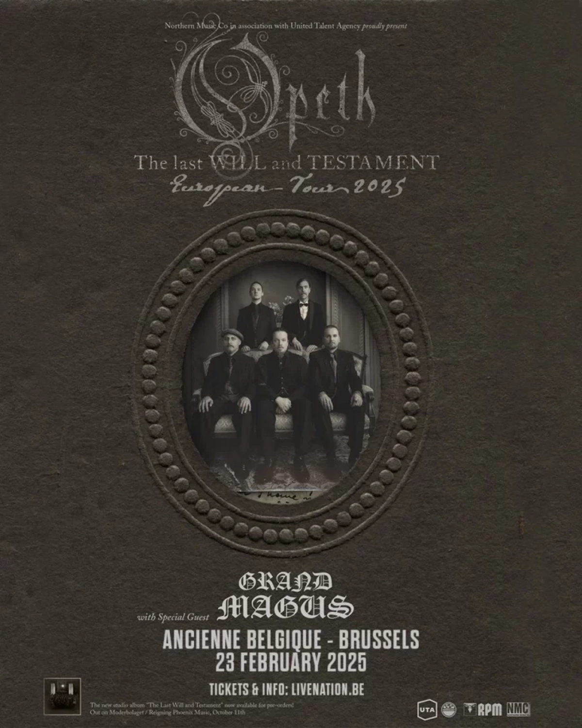 Opeth en Ancienne Belgique Tickets