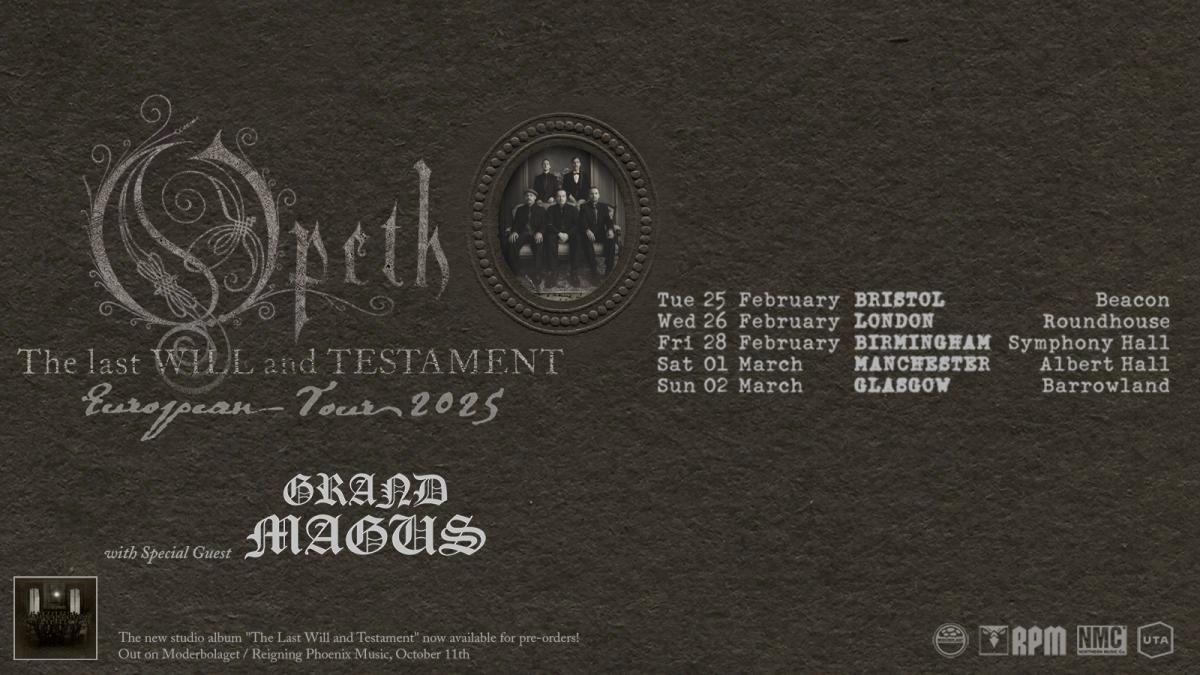 Opeth al Barrowland Ballroom Tickets