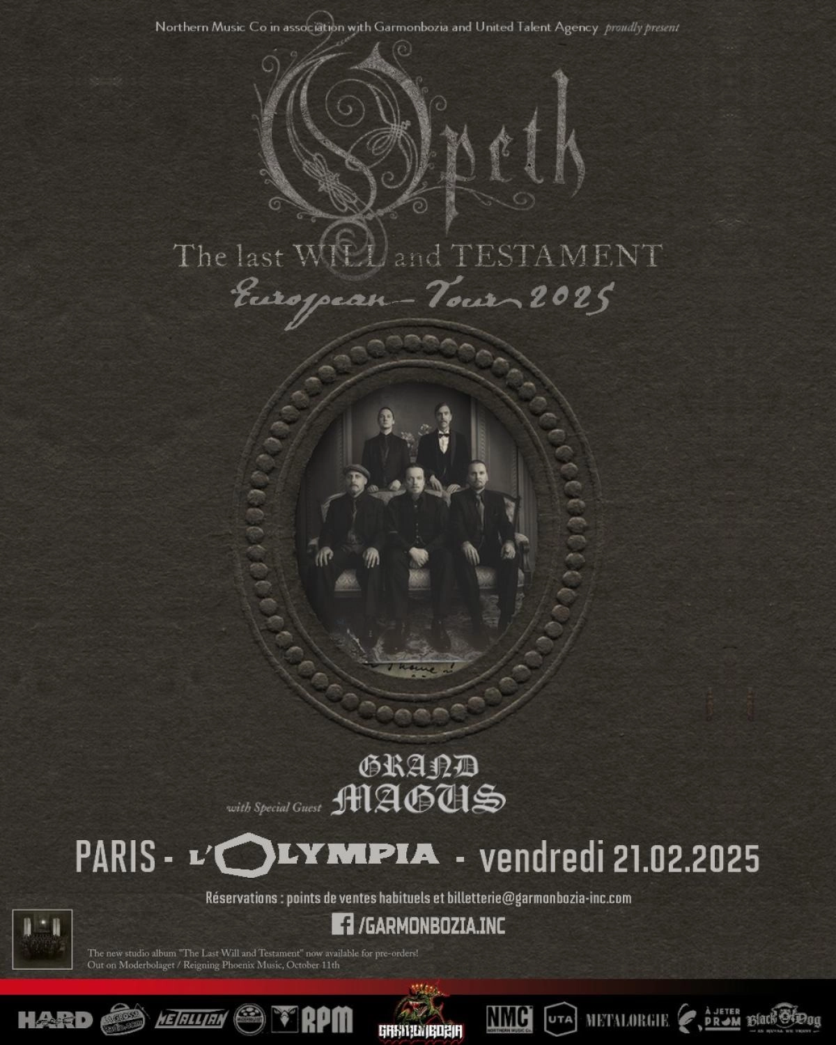 Billets Opeth (Olympia - Paris)