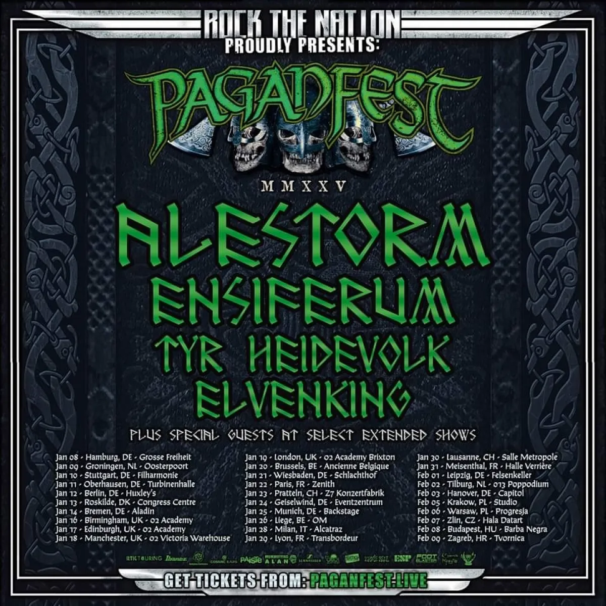 PaganFest - Alestorm - Ensiferum - Tyr - Heidevolk - Elvenking al Konzertfabrik Z7 Tickets