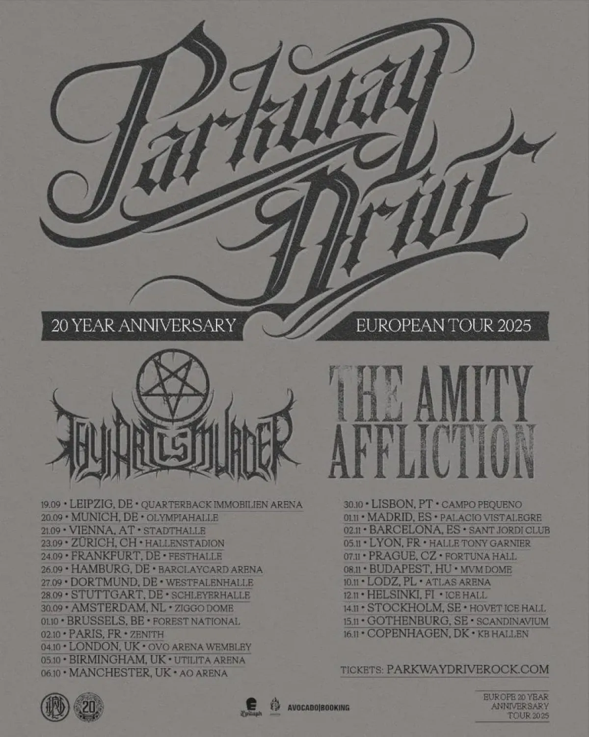 Billets Parkway Drive (Barclays Arena - Hambourg)