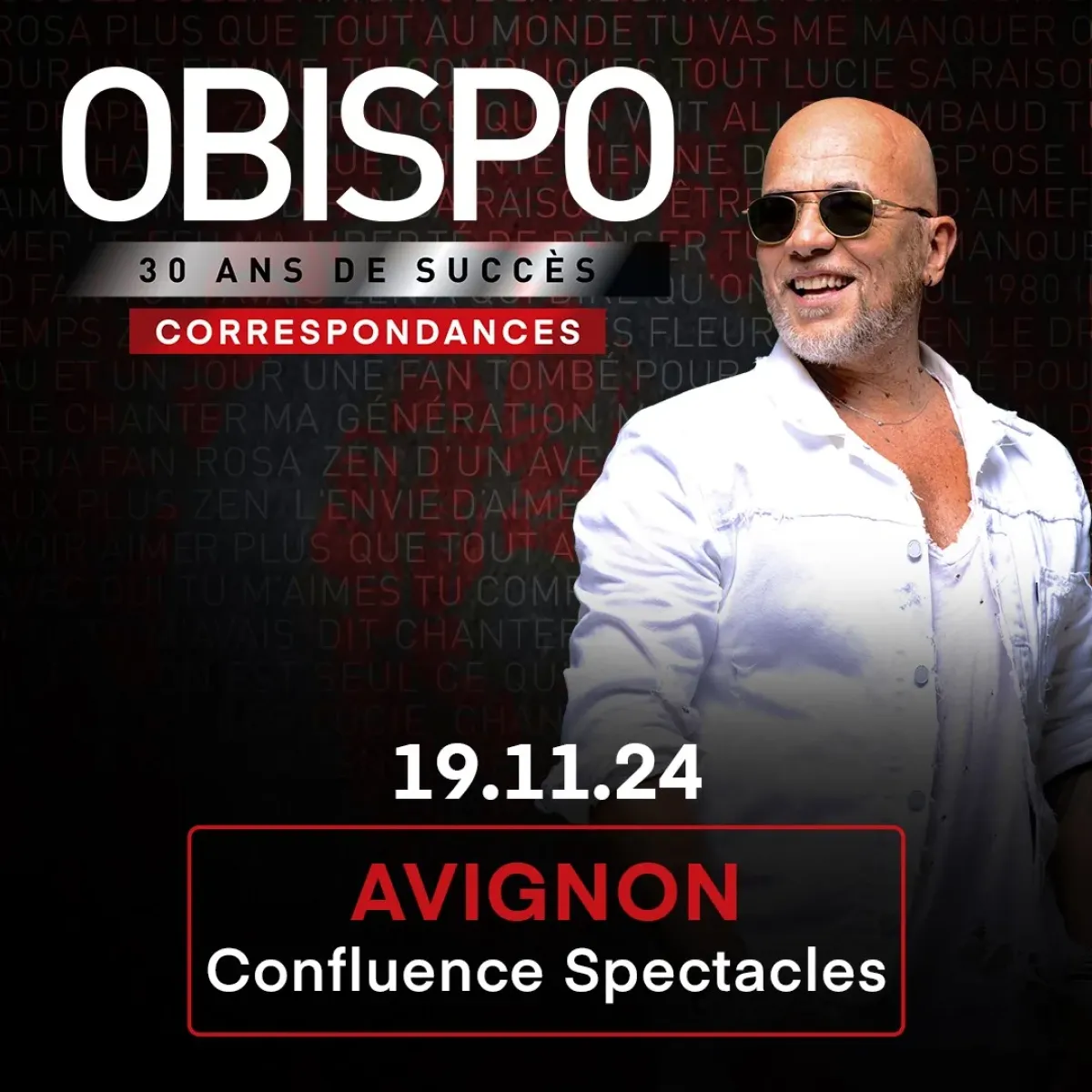 Pascal Obispo in der Confluence Spectacles Tickets