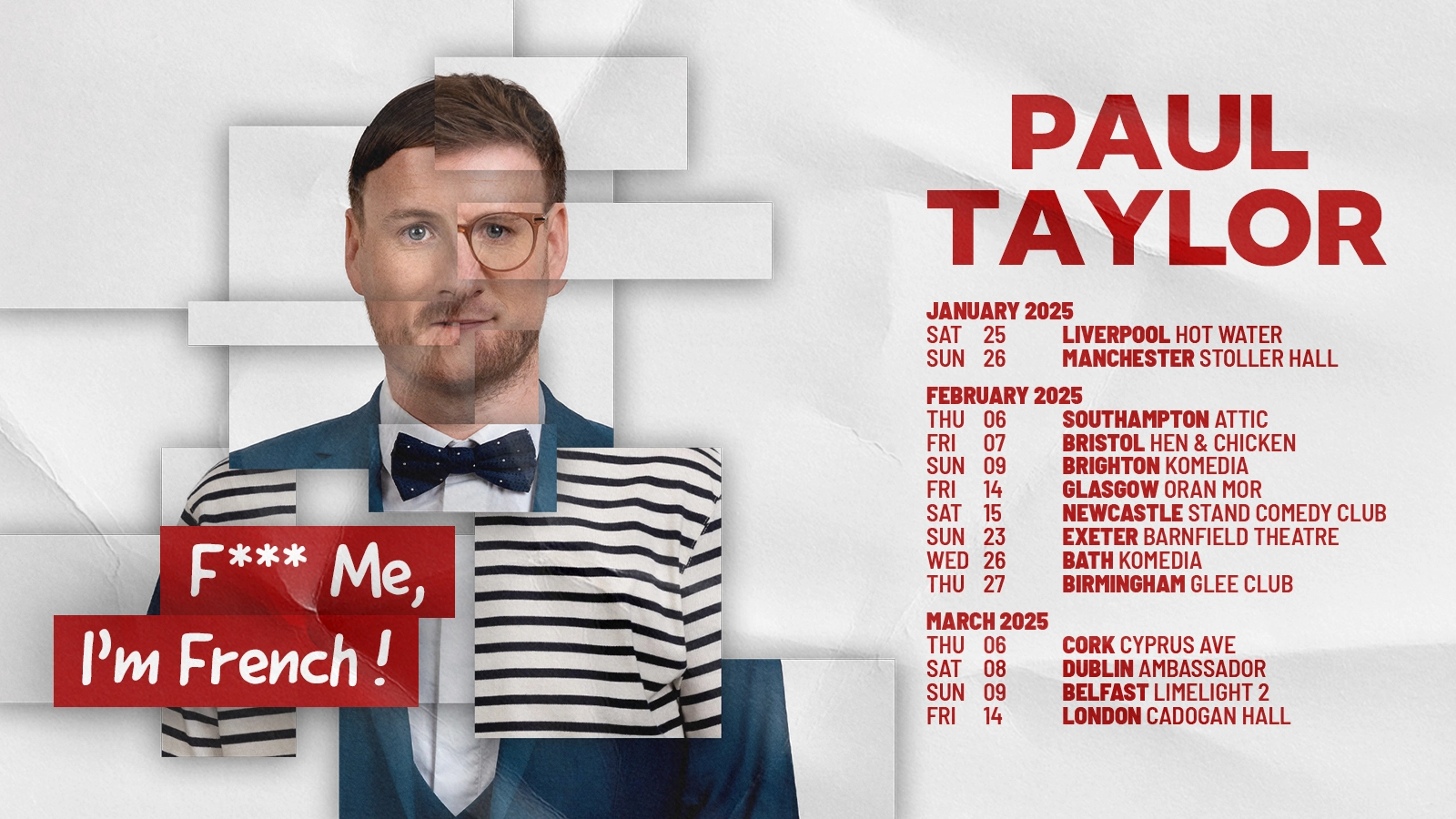 Paul Taylor at Manchester Stoller Hall Tickets