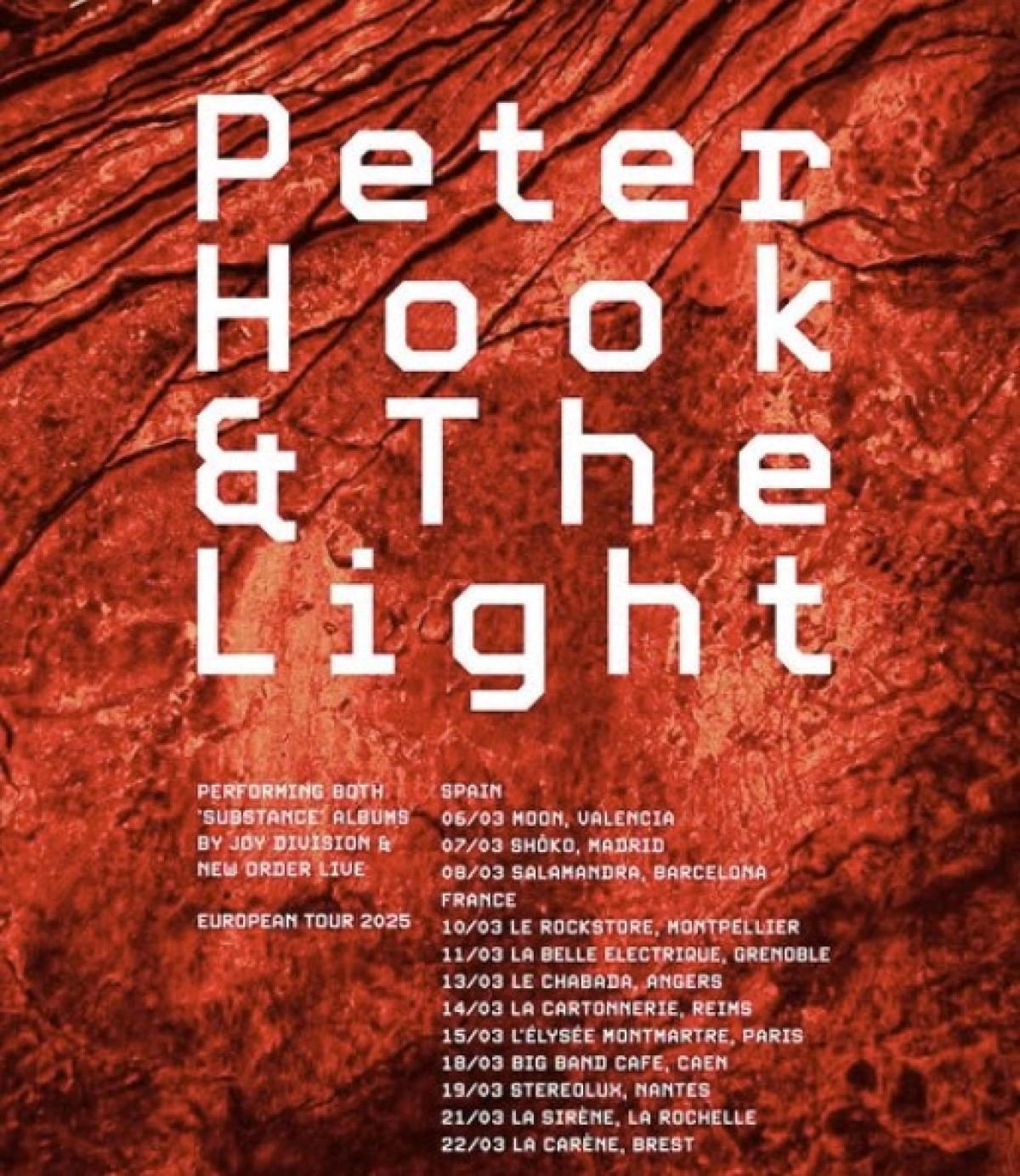 Peter Hook and The Light en Elysee Montmartre Tickets