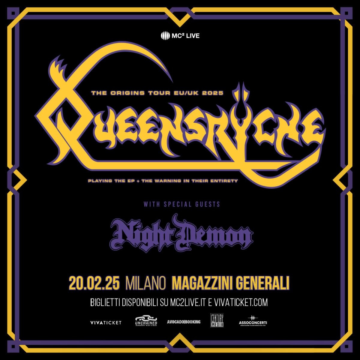 Queensryche al Magazzini Generali Tickets