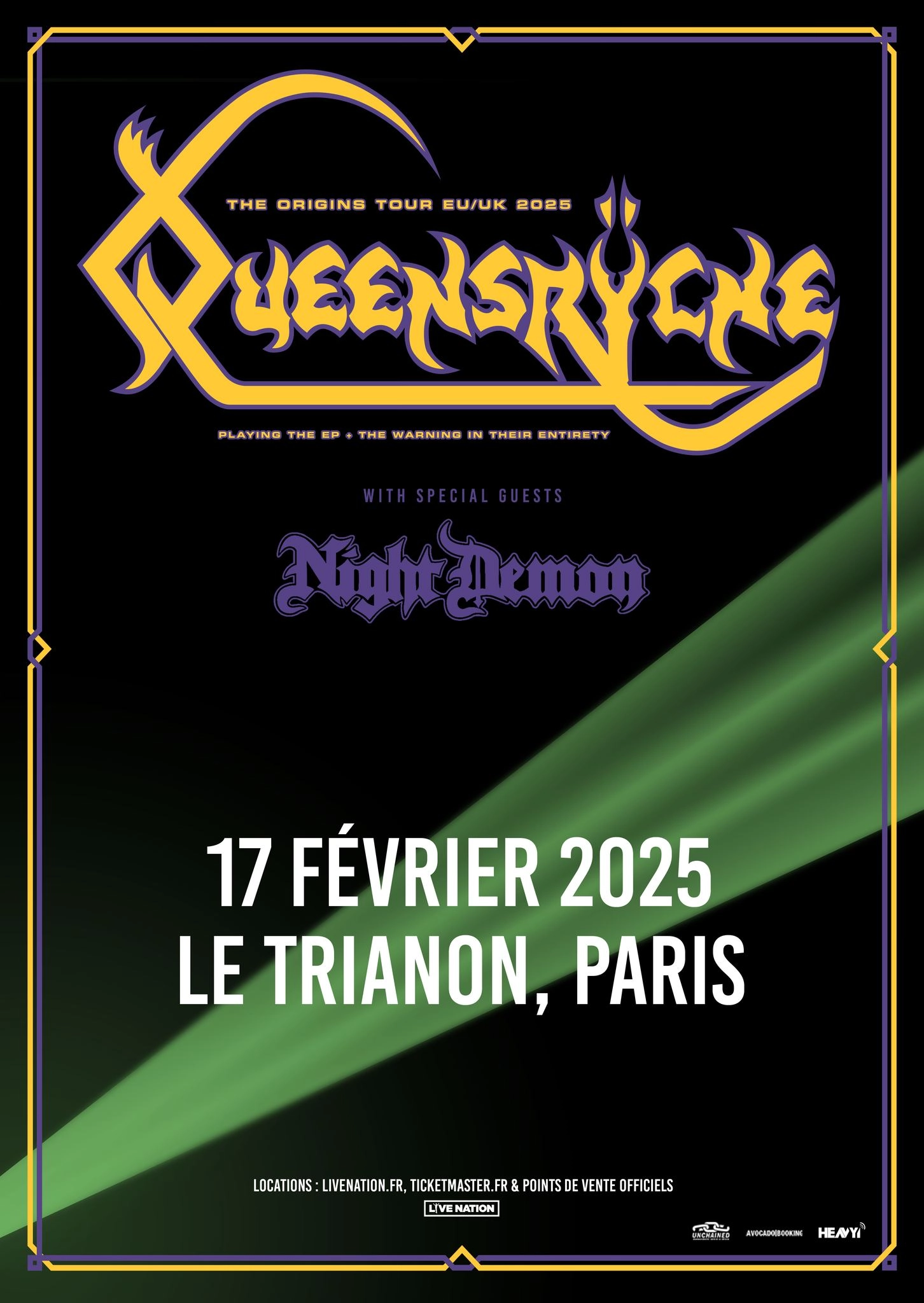 Queensryche - Night Demon in der Le Trianon Tickets