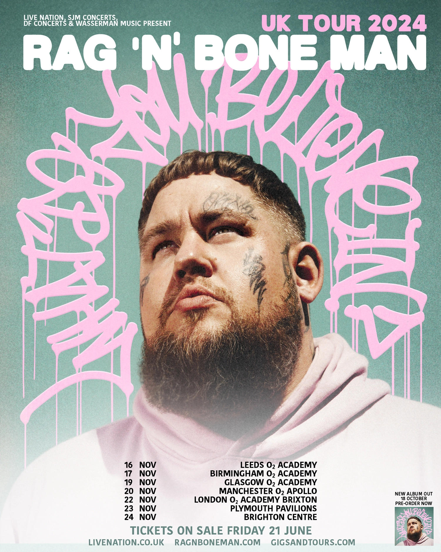 Rag'n'Bone Man in der O2 Apollo Manchester Tickets