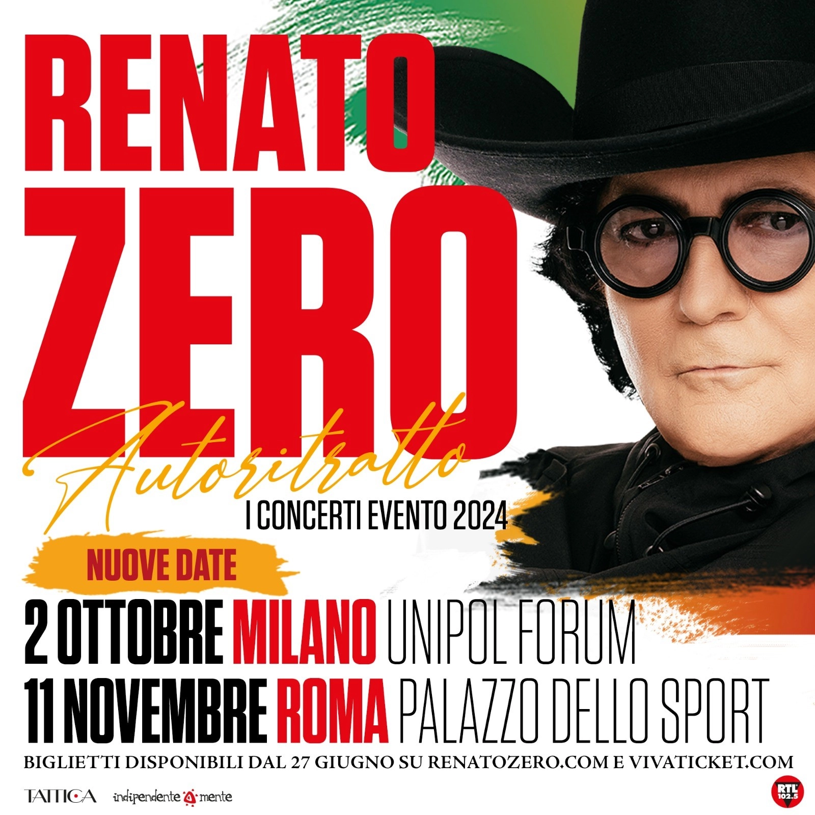 Concerto Renato Zero a Milan (Forum Milano) il 02 ottobre 2024