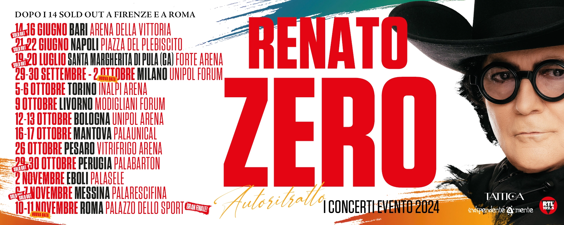 Billets Renato Zero (Palazzo Dello Sport Roma - Rome)