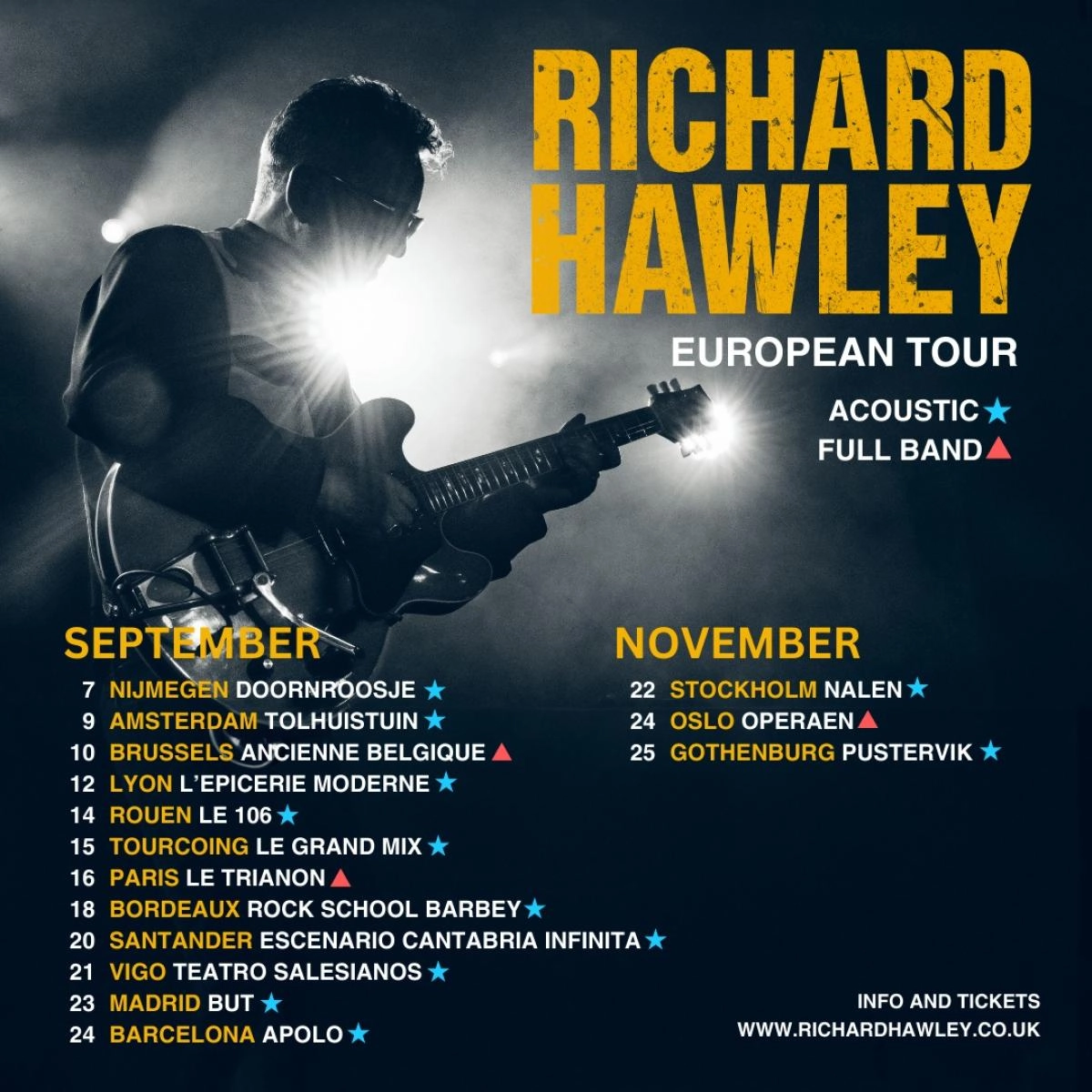 Richard Hawley al Rock School Barbey Tickets