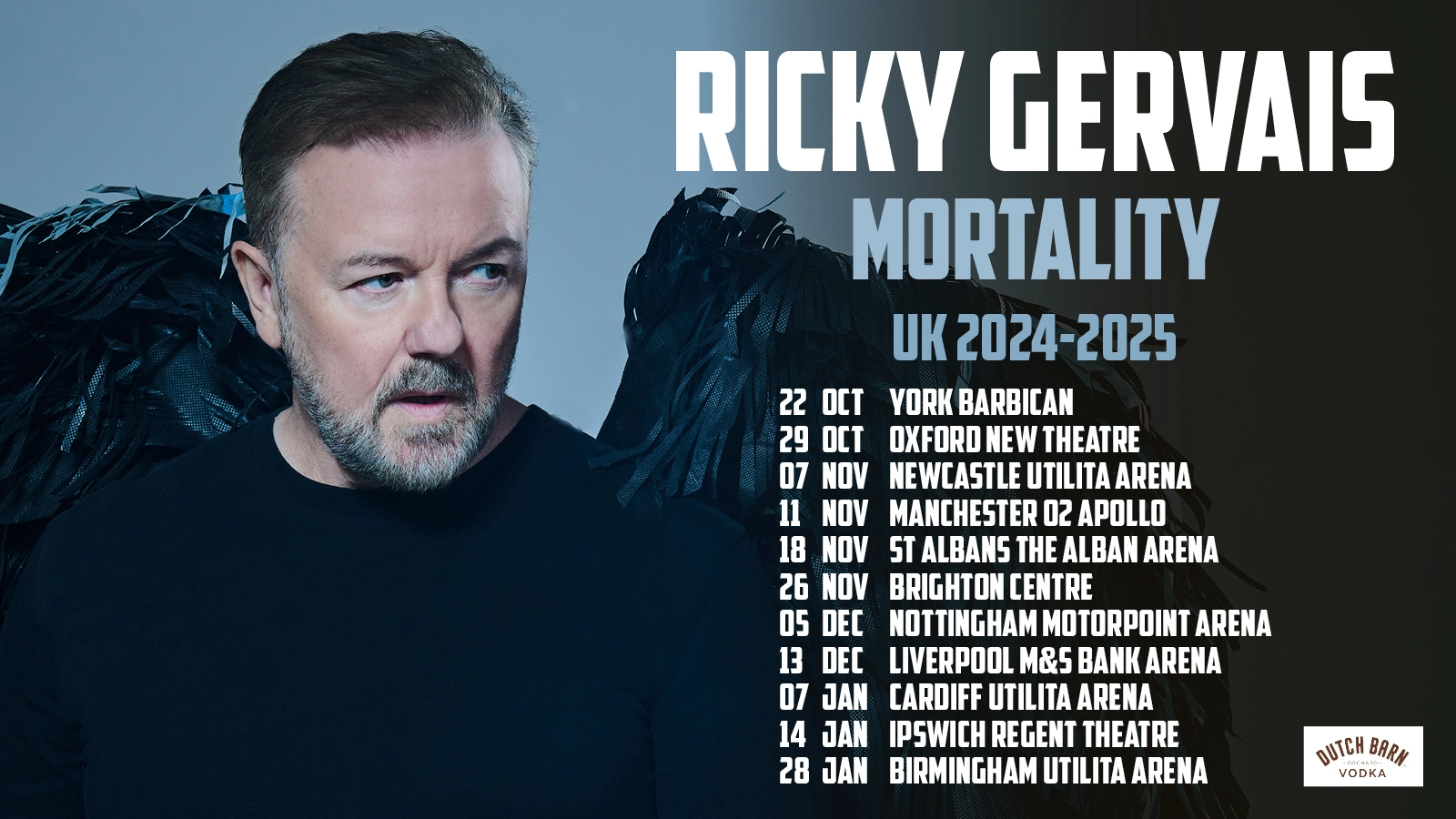 Ricky Gervais - Mortality at Motorpoint Arena Nottingham Tickets