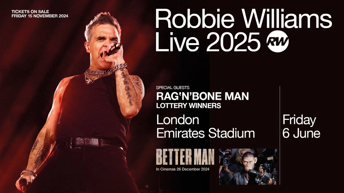 Robbie Williams at Emirates Stadium Tickets