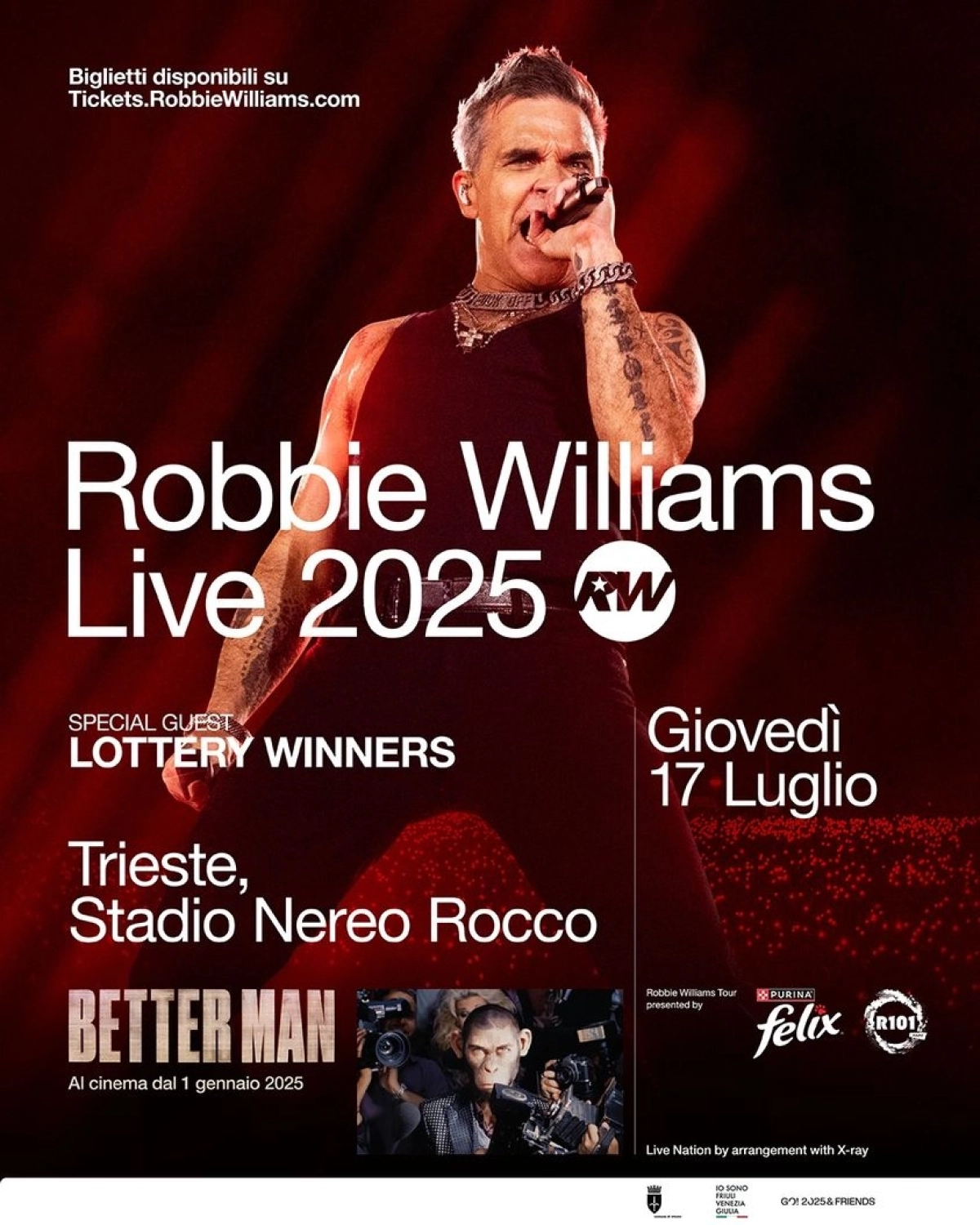 Robbie Williams at Stadio Nereo Rocco Tickets