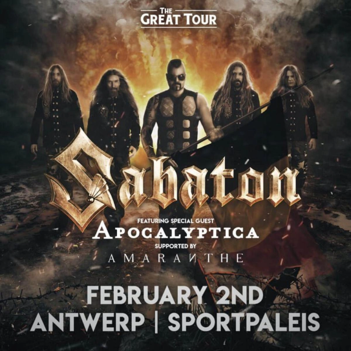 Sabaton at Sportpaleis Antwerpen Tickets