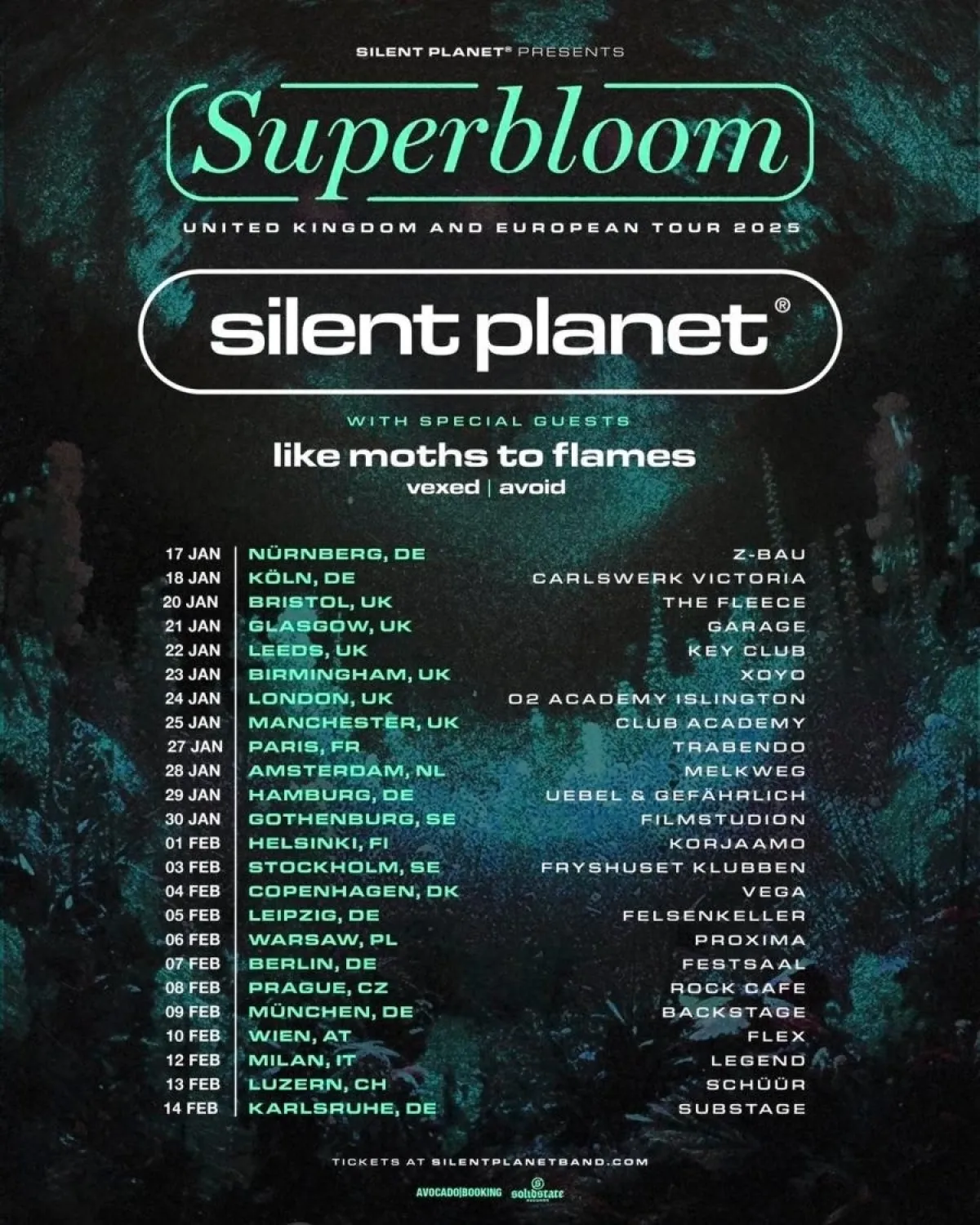 Billets Silent Planet - Superbloom Eu-uk Tour 2025 (Carlswerk Victoria - Cologne)