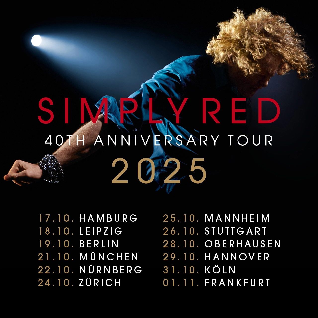 Simply Red in der Arena Nürnberger Versicherung Tickets