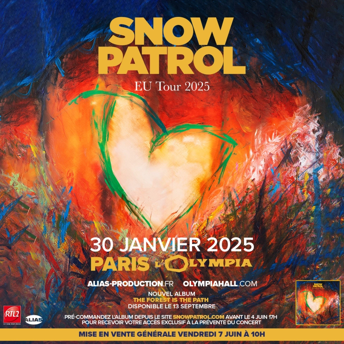 Billets Snow Patrol (Olympia - Paris)