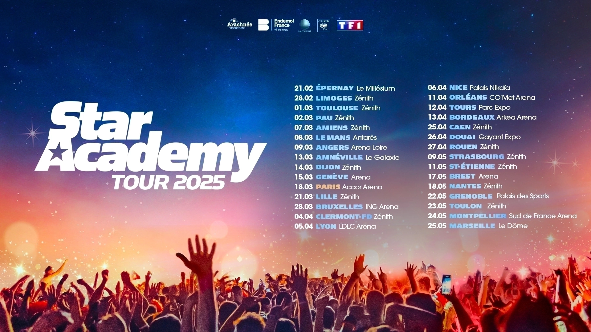 Billets Star Academy (Arena Loire - Trélazé)