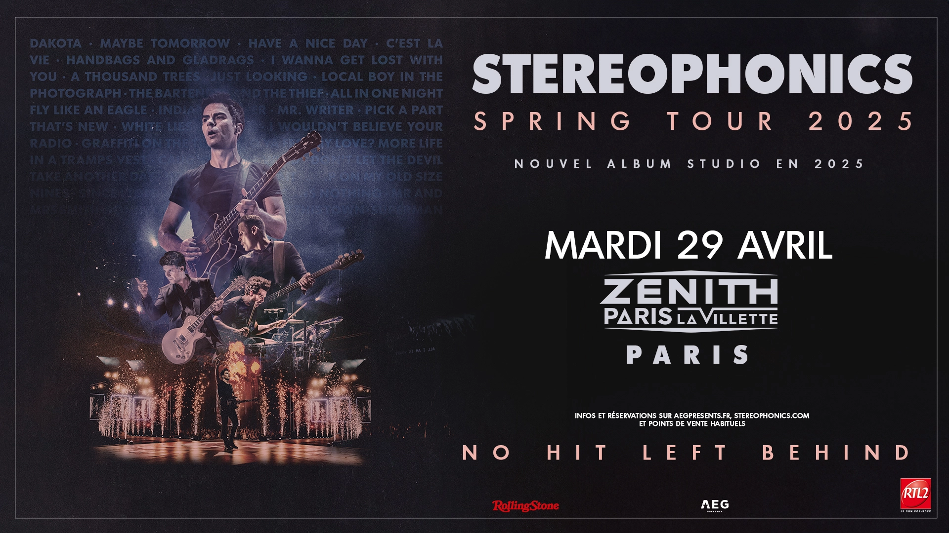 Stereophonics at Zenith Paris Tickets