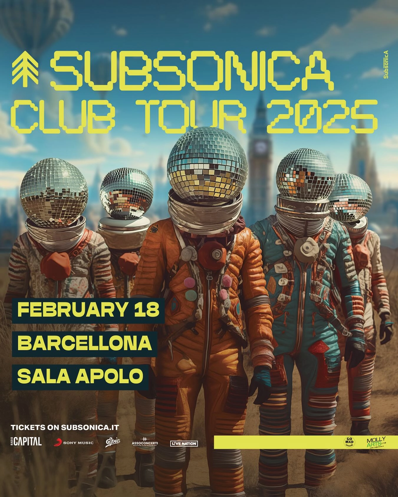 Subsonica Club Tour 2025 en Sala Apolo Tickets