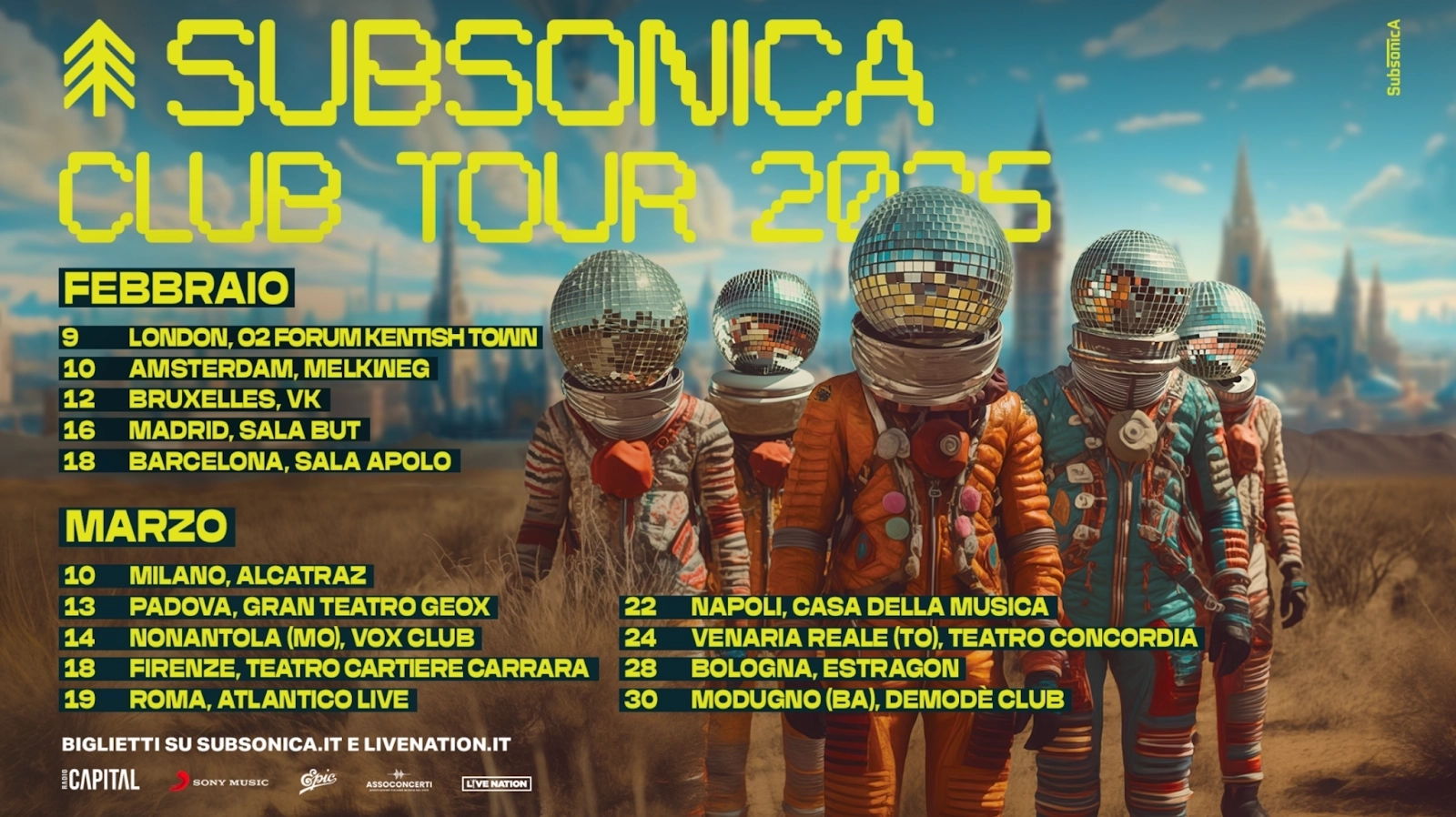 Subsonica en Estragon Tickets