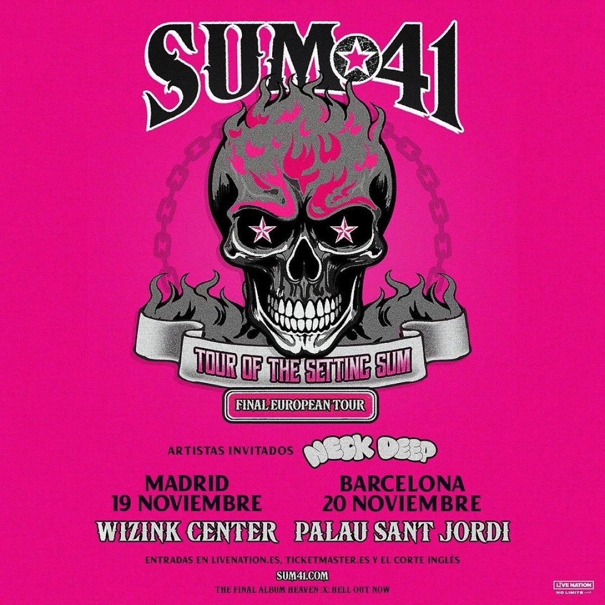 Billets Sum 41 (Palau Sant Jordi - Barcelone)